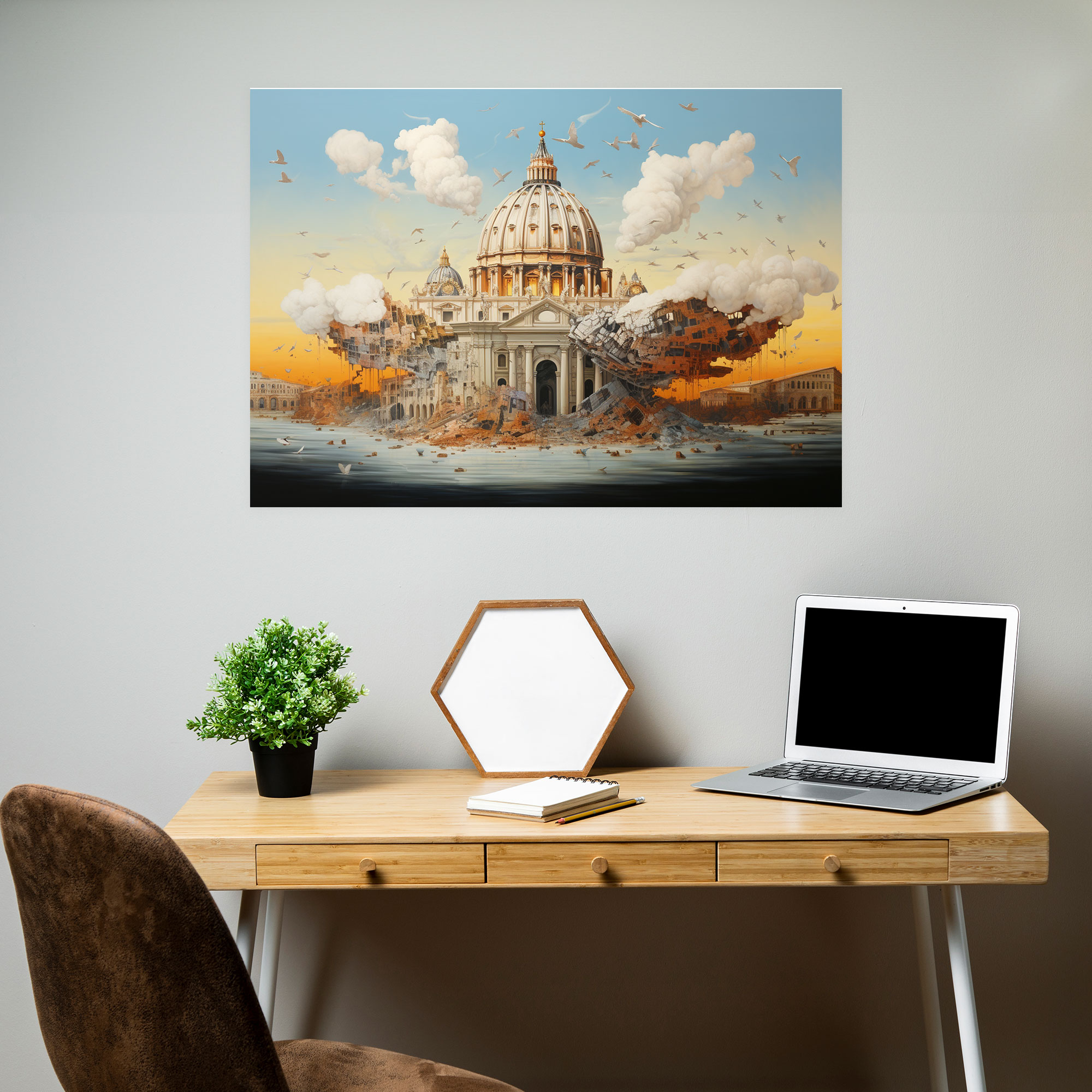 Surreal Rome Vatican Canvas Print - Rome, Dreamlike, Canvas Print, Wall Decoration