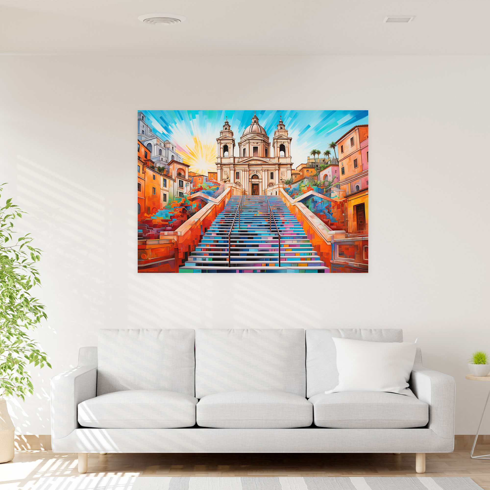 Rome Canvas Print - Rome, Vibrant, Colorful, Wall Art
