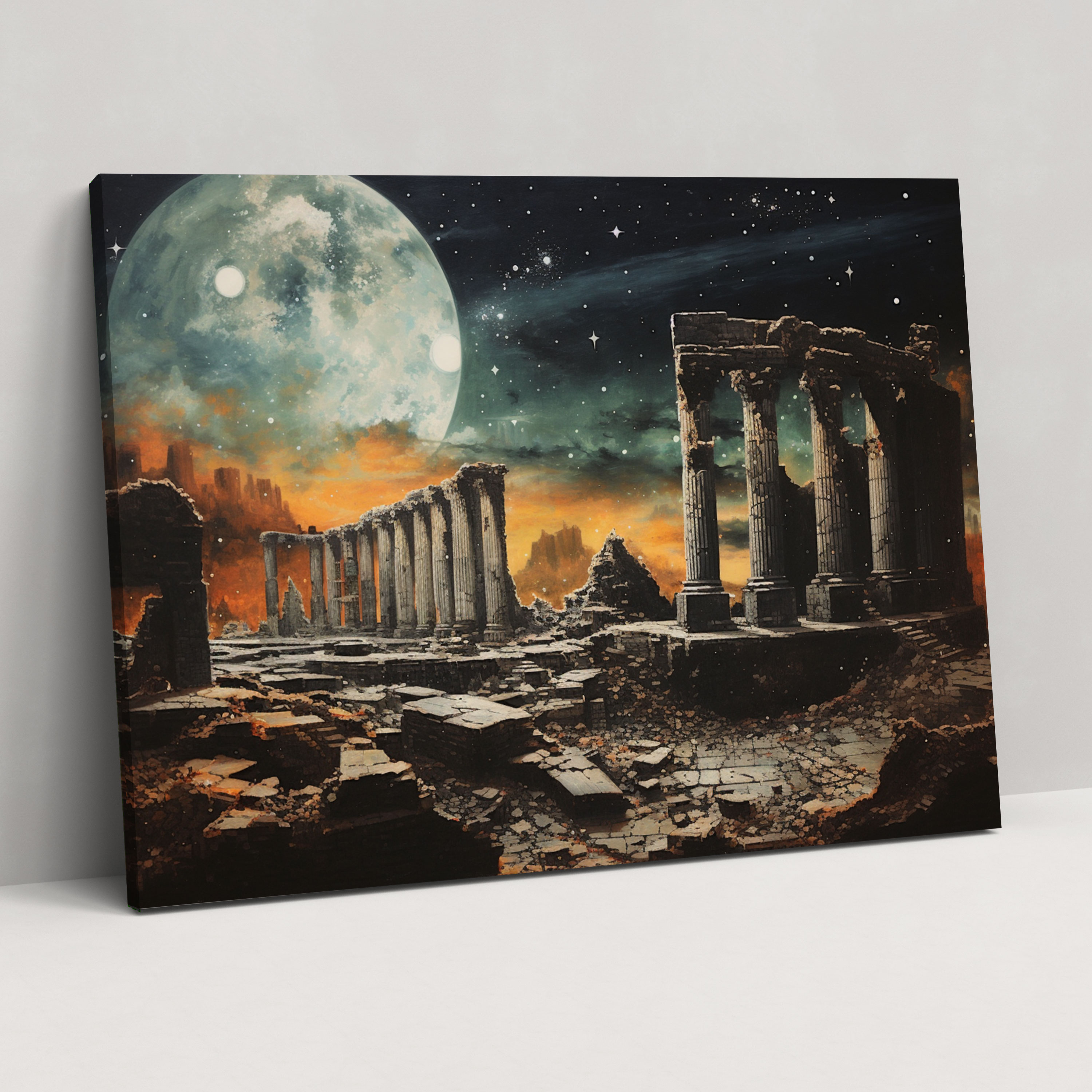 Rome Canvas Print - Rome, Abstract Mixed Media Artwork, Canvas Wall Art, Extraordinary Wall Decoration