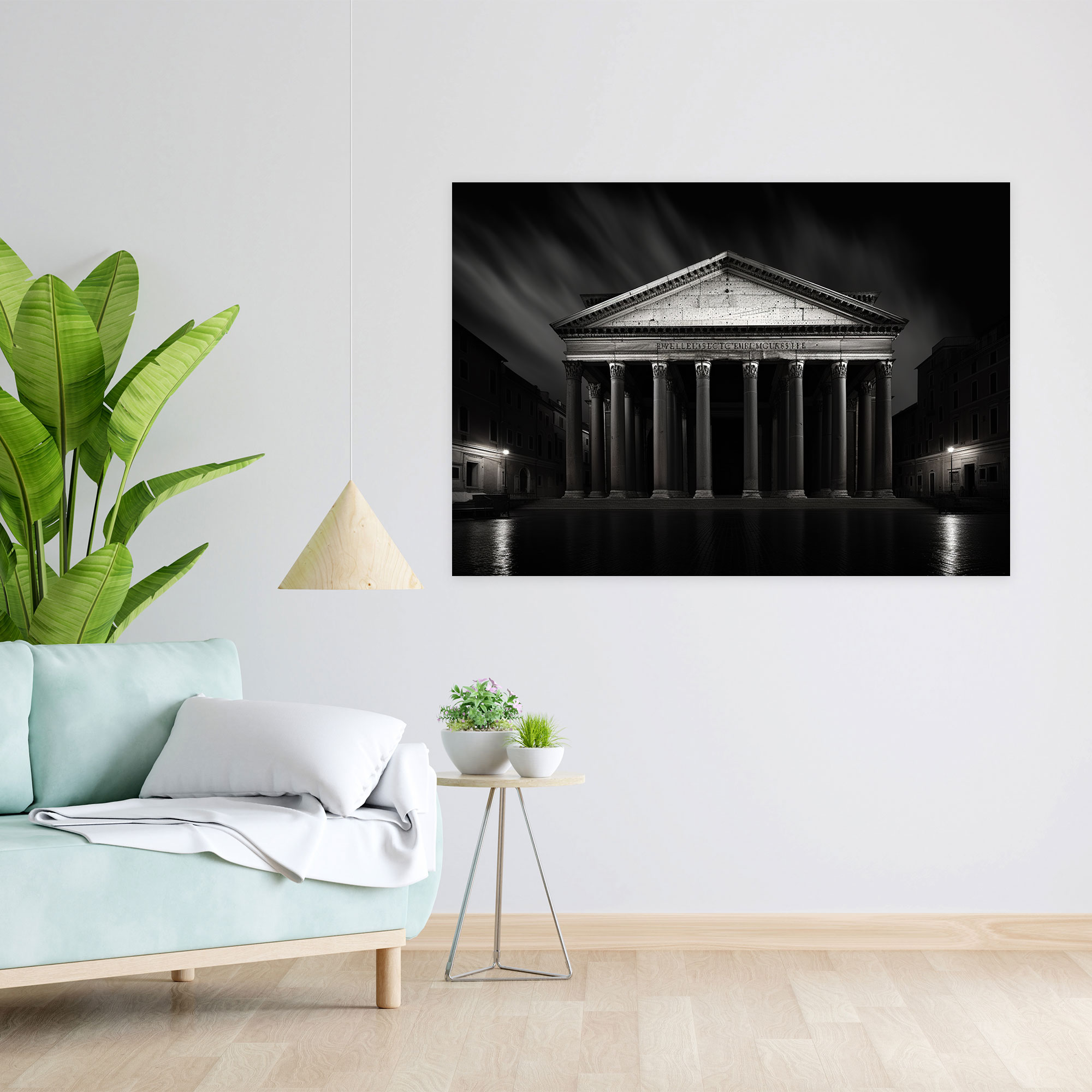 Roma Kanvas Tablo - Pantheon Siyah Beyaz - Ev Dekorasyonu Roma Kanvas Pantheon