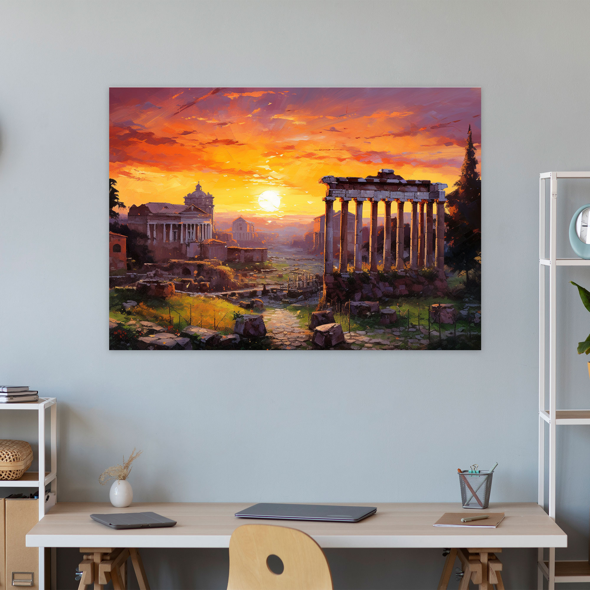 Romantik Roma Kanvas Tablosu - Roma Kanvas Duvar Sanatı Duvar Dekorasyonu