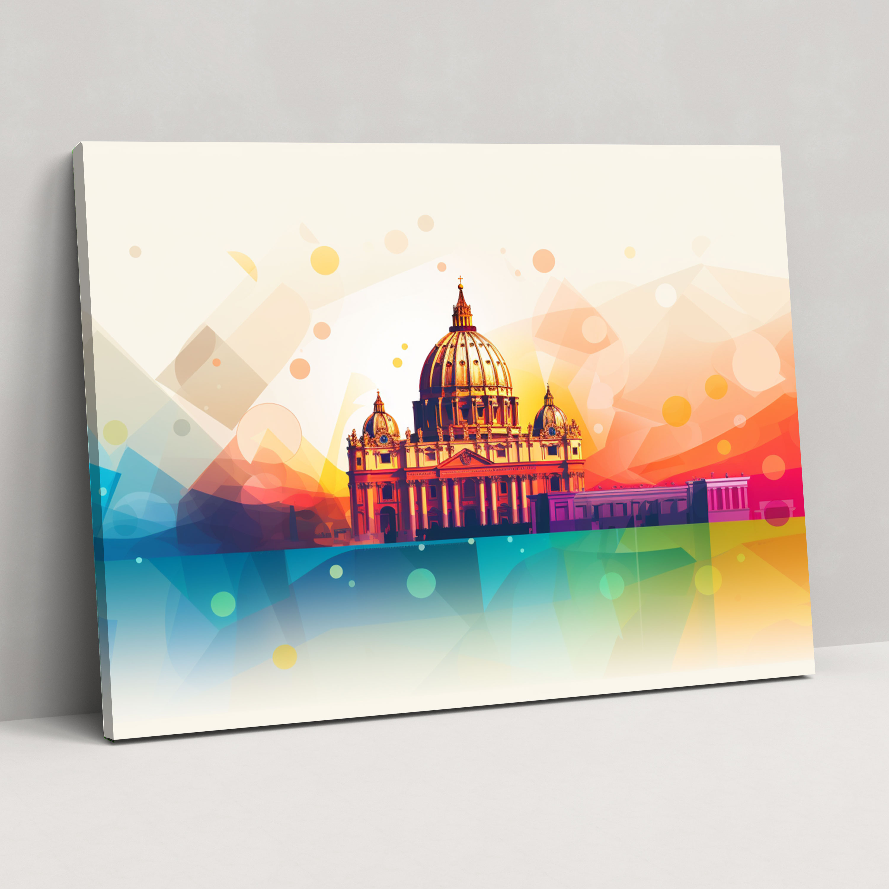 St. Peter's Basilica Minimalist Canvas Print - Rome, Wall Decoration, Canvas Wall Art, Canvas