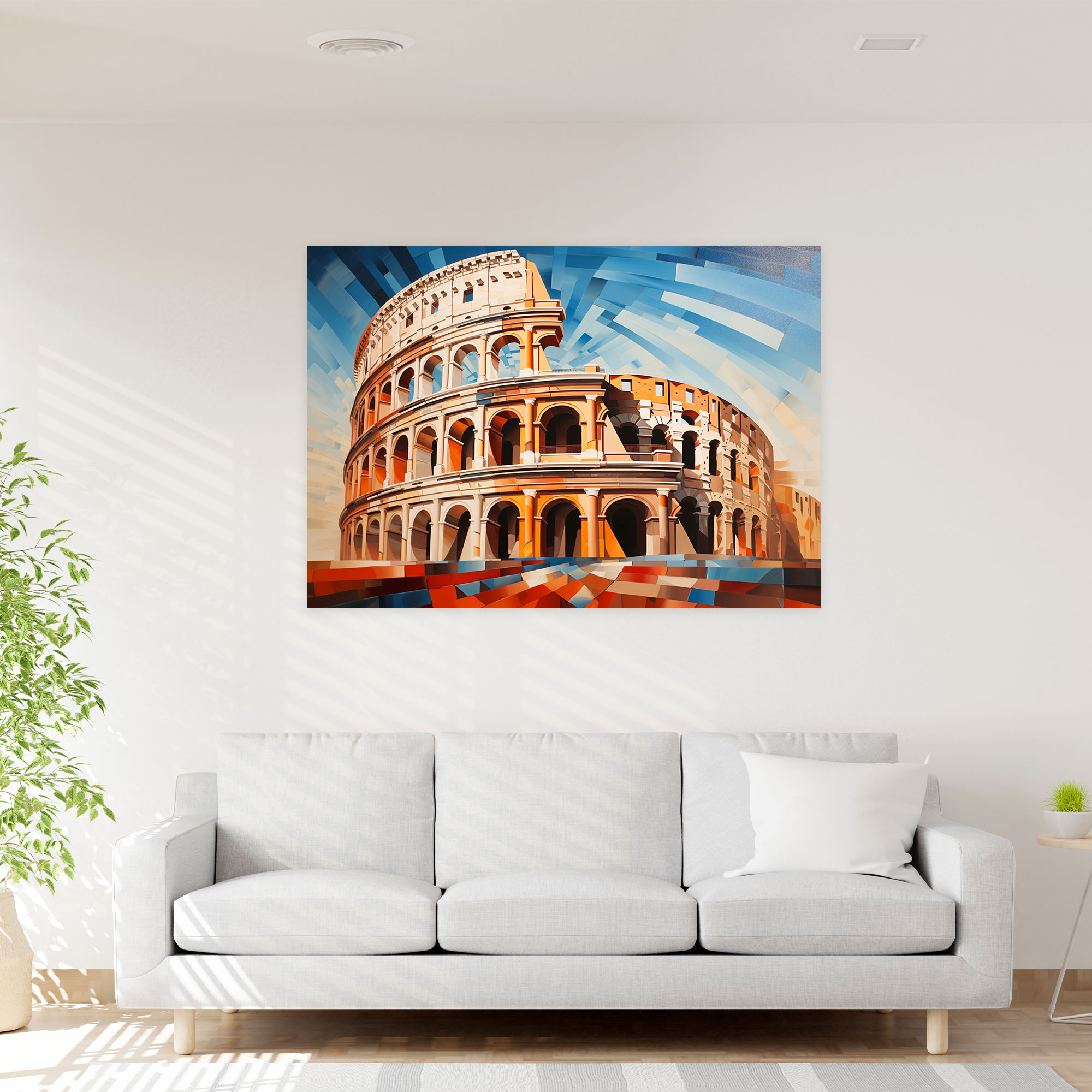 Contemporary Colosseum Wall Art - Rome, Wall Decoration, Canvas Wall Art, Wall Art