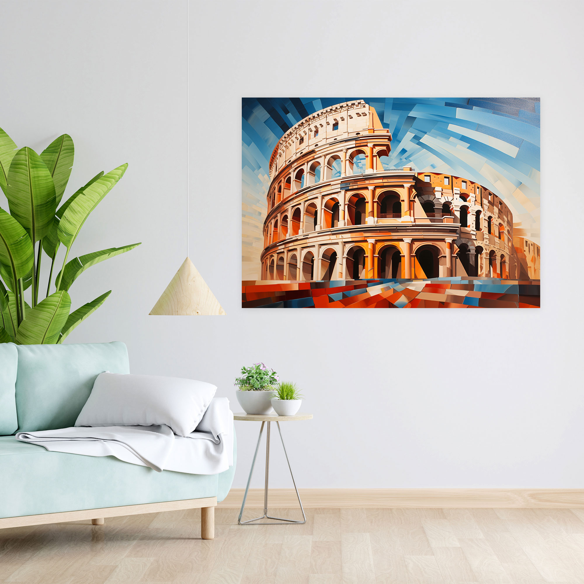 Contemporary Colosseum Wall Art - Rome, Wall Decoration, Canvas Wall Art, Wall Art