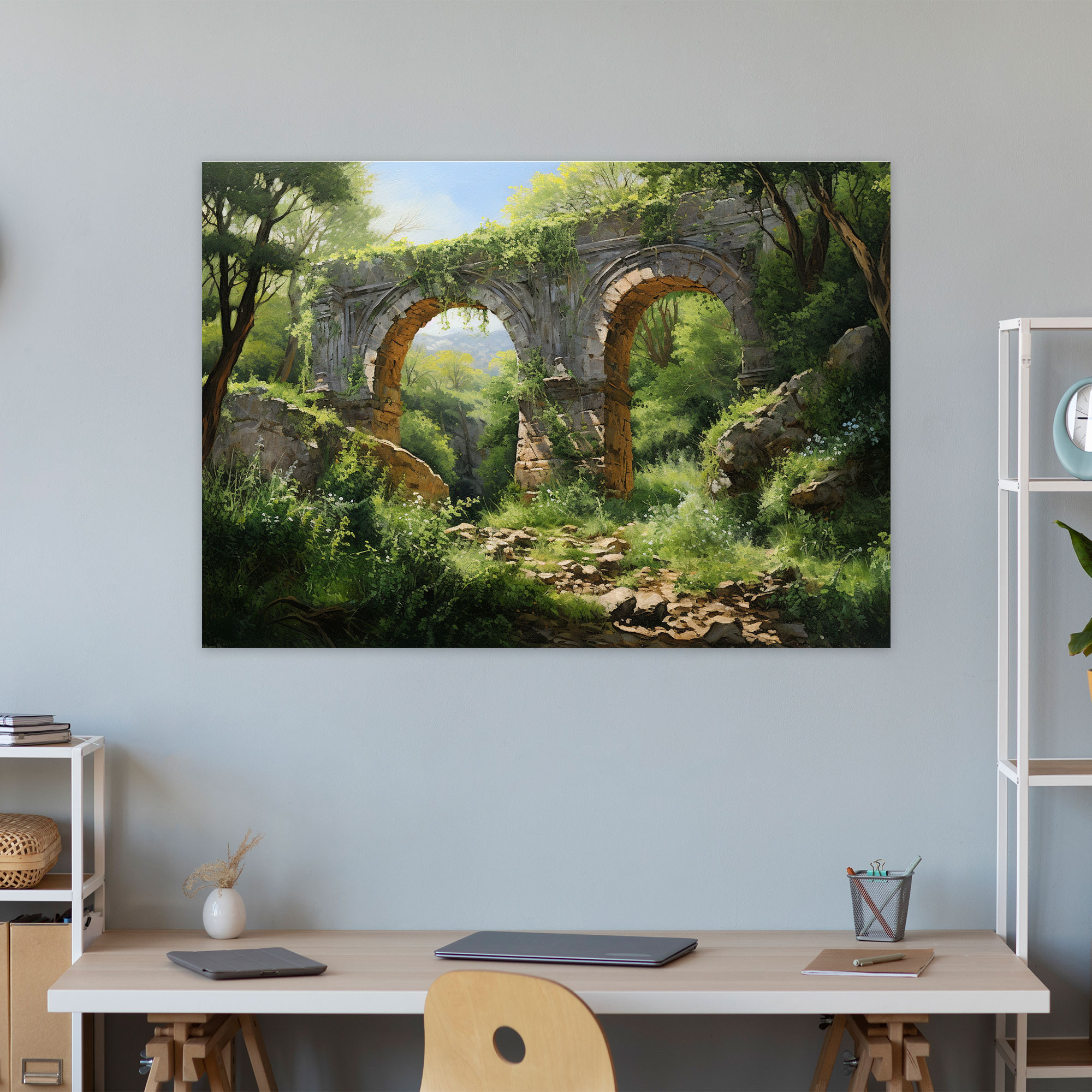 Rome Aqueduct Canvas Print - Rome, Canvas, Wall Decoration, Wall Art
