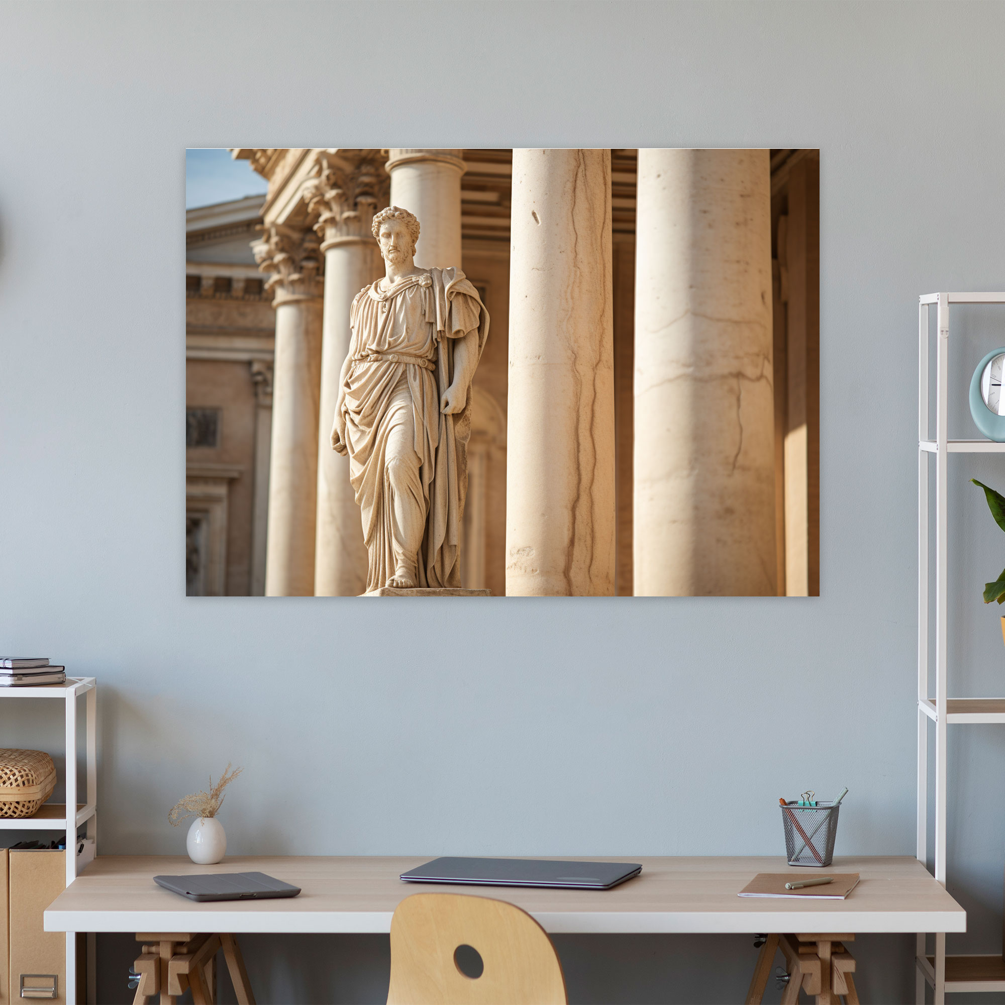 Rome Caesar Canvas Print - Rome, Canvas Wall Art, Classic Roman Sculpture, Home Decoration
