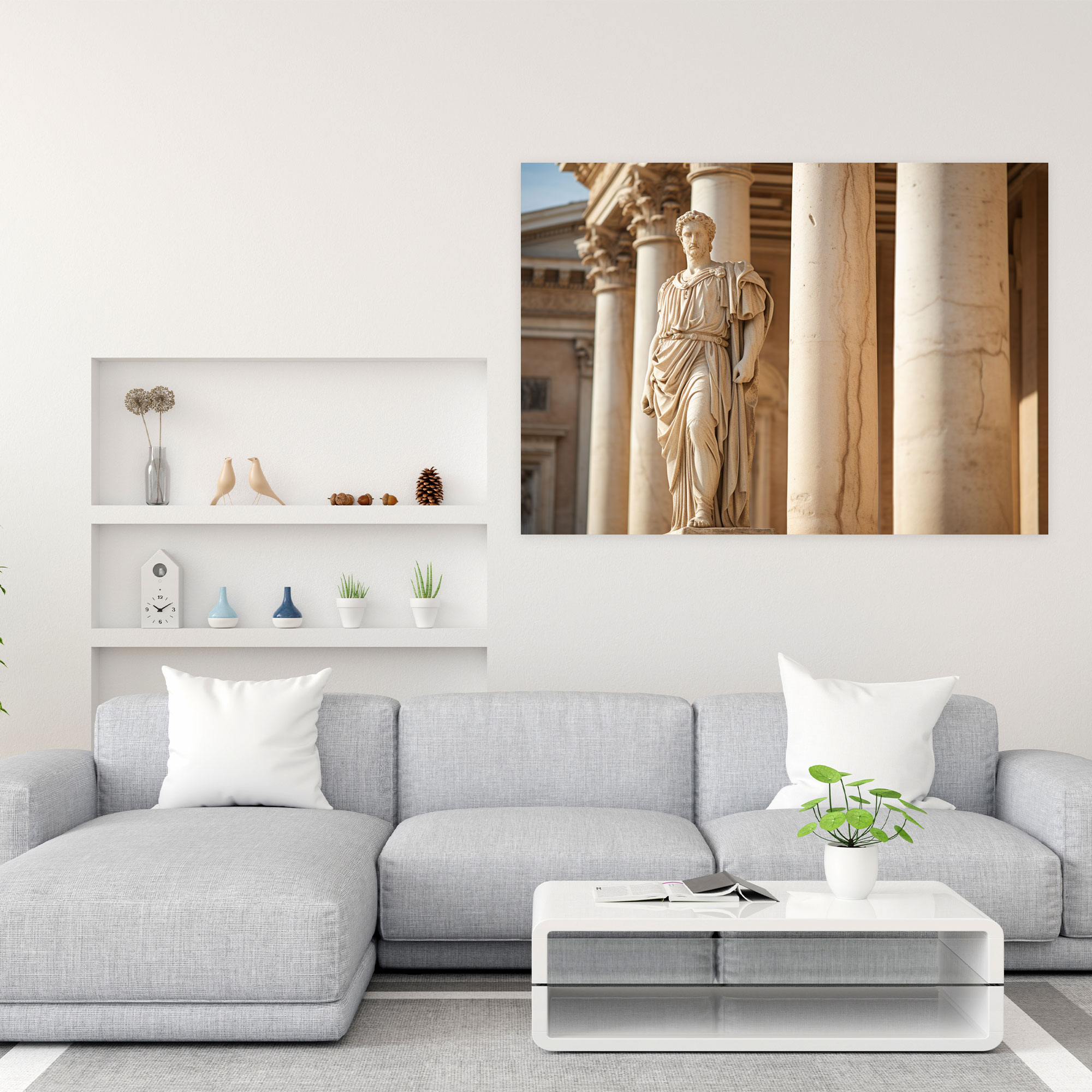 Rome Caesar Canvas Print - Rome, Canvas Wall Art, Classic Roman Sculpture, Home Decoration