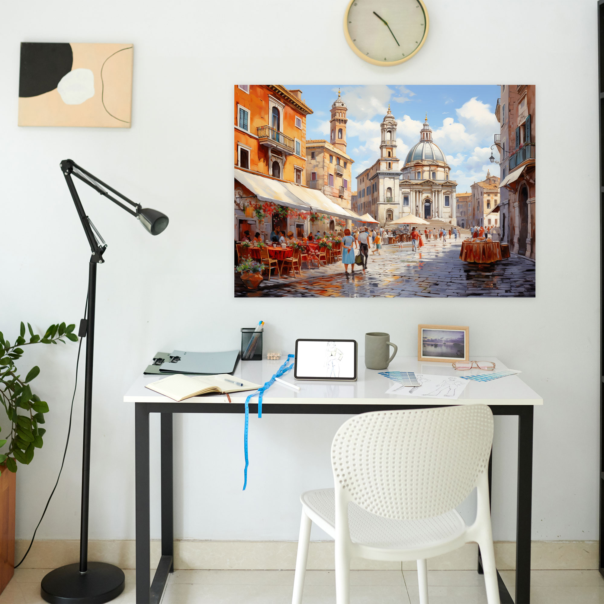 Roma Piazza Navona Kanvas Tablo - Duvar Dekorasyonu Ev Dekorasyonu Kanvas Duvar Sanatı
