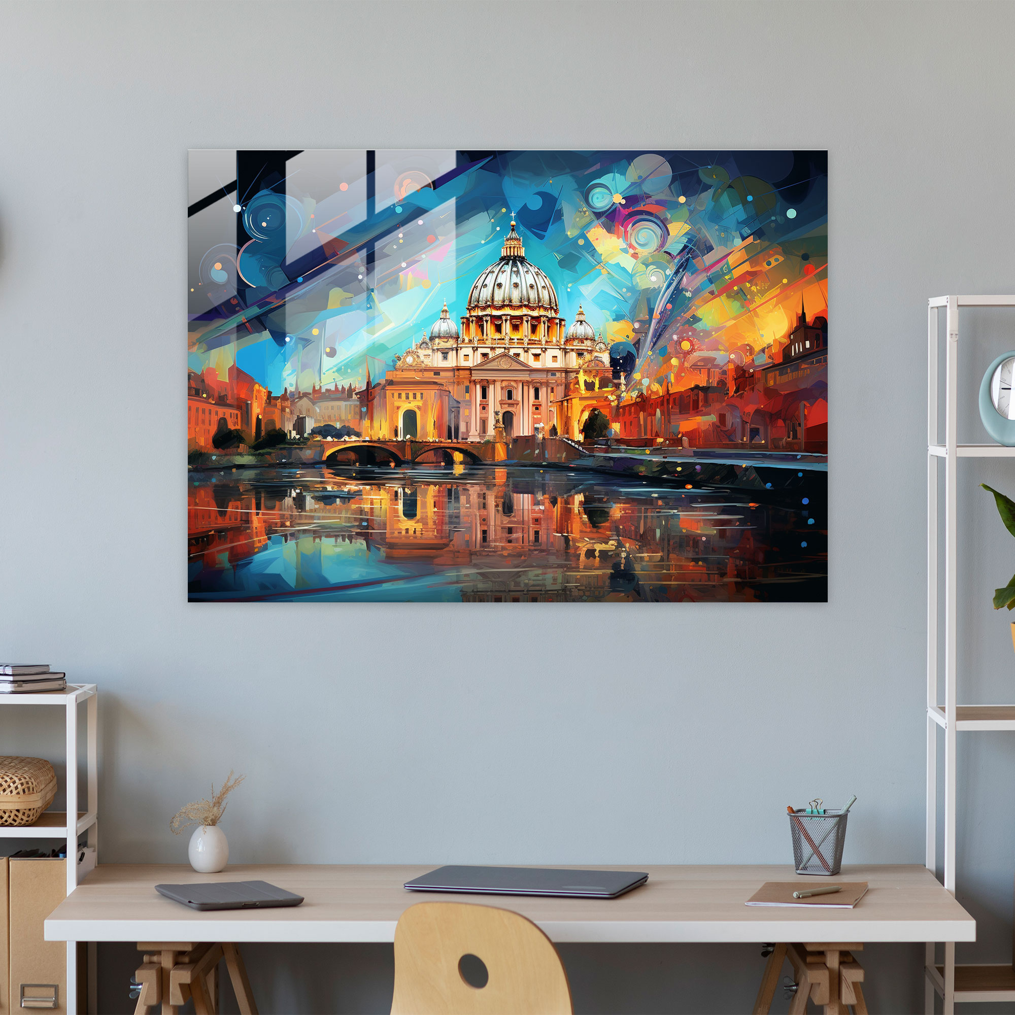 Rome Glass Wall Art - Futuristic Vatican City - Rome, Glass Wall Art, Rome, Vatican City