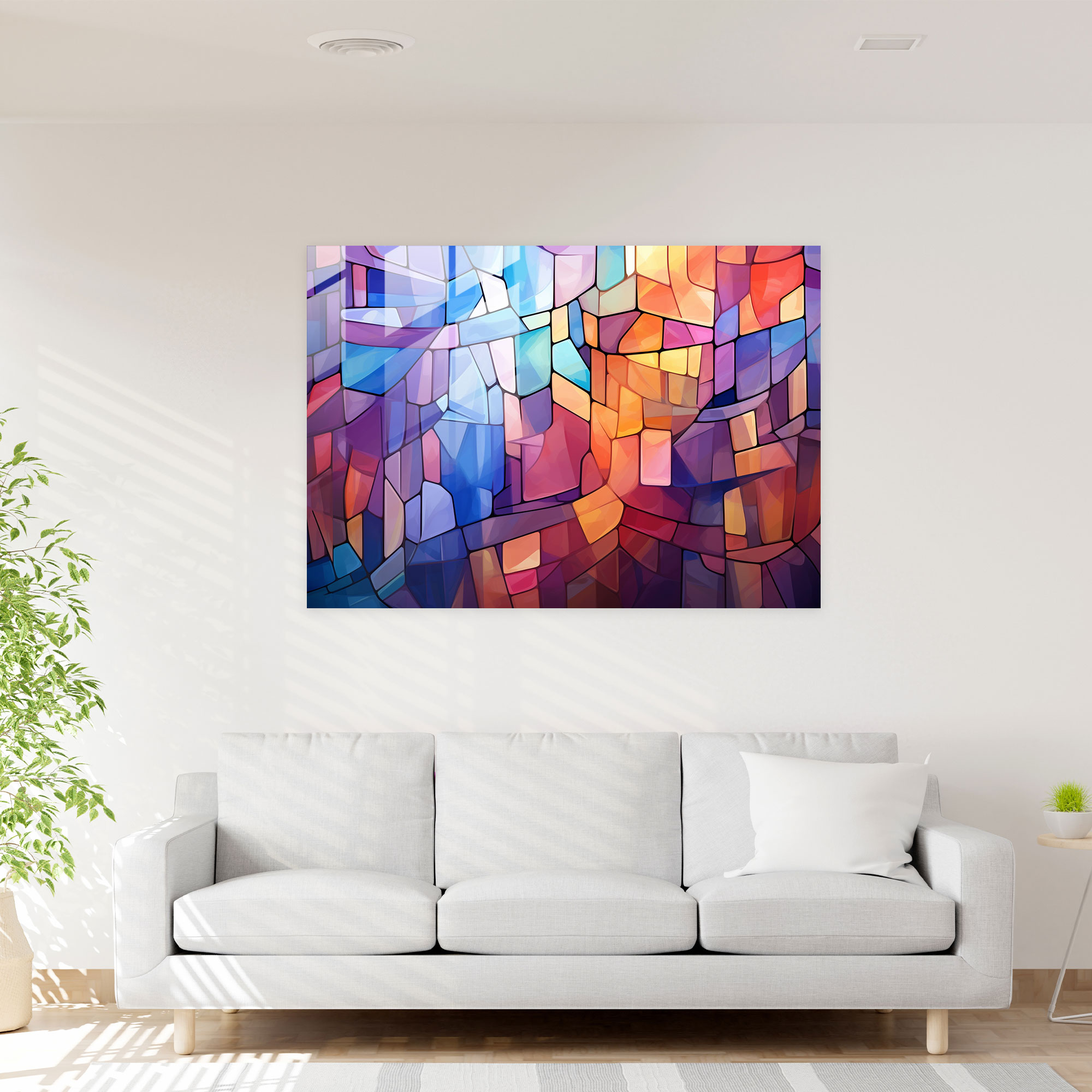 Rome Glass Wall Art - Abstract Sistine Chapel - Rome, Sistine Chapel, Glass Print, Vibrant Hues