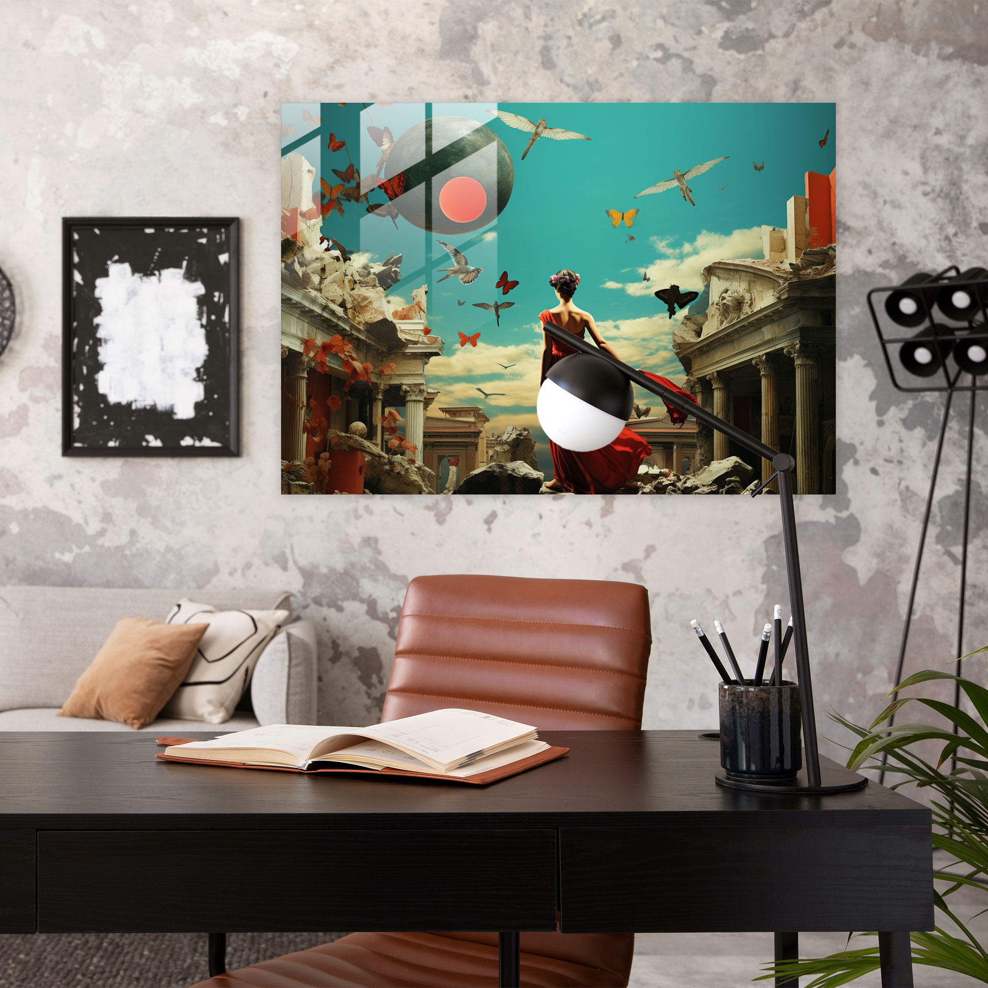 Rome Glass Art - Surreal Ancient & Modern Rome - Rome, Home Decoration, Glass Print, Rome