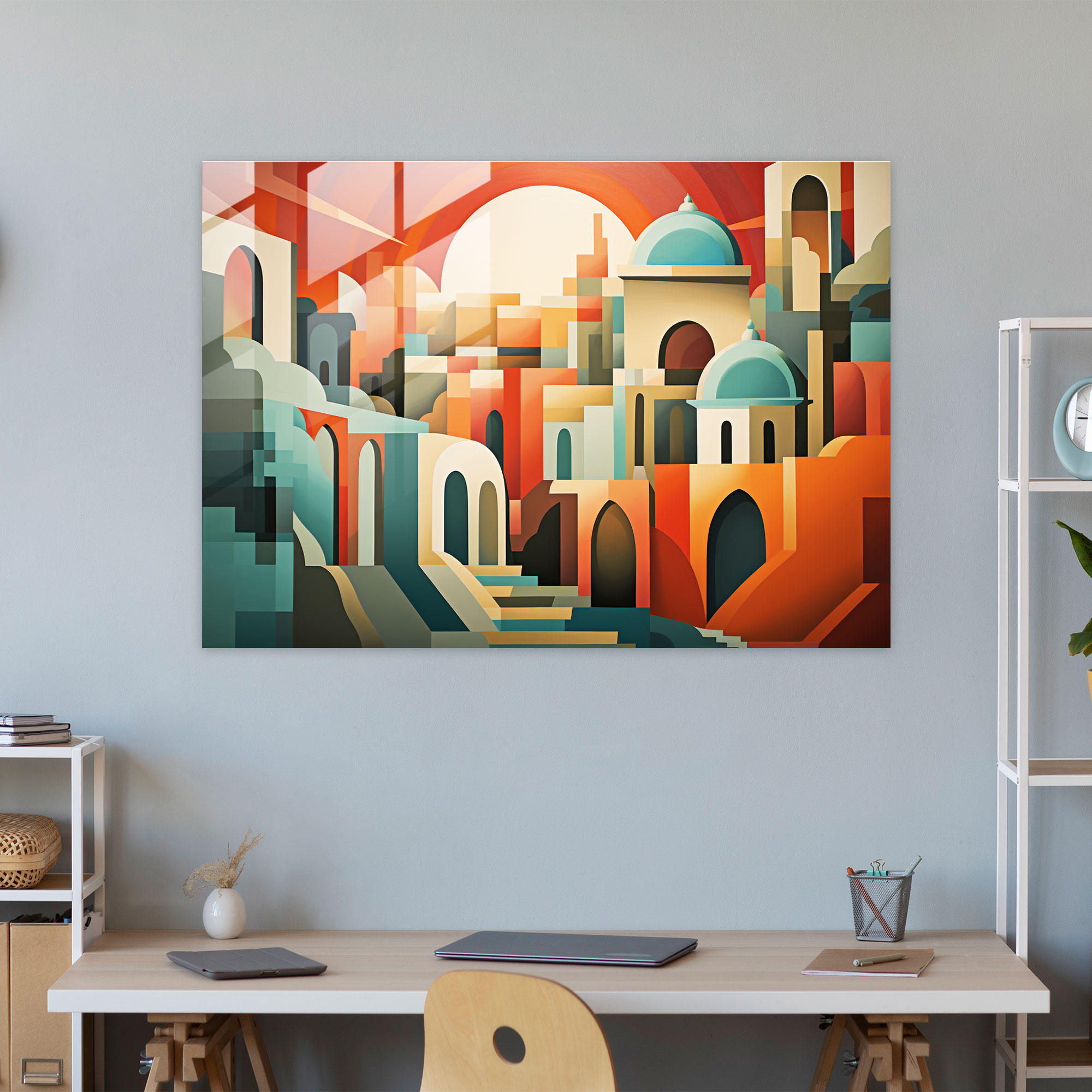 Rome Glass Wall Art - Geometric Architectural Abstraction - Rome, Architecture Of Rome, Home Decoration, Wall Decoration
