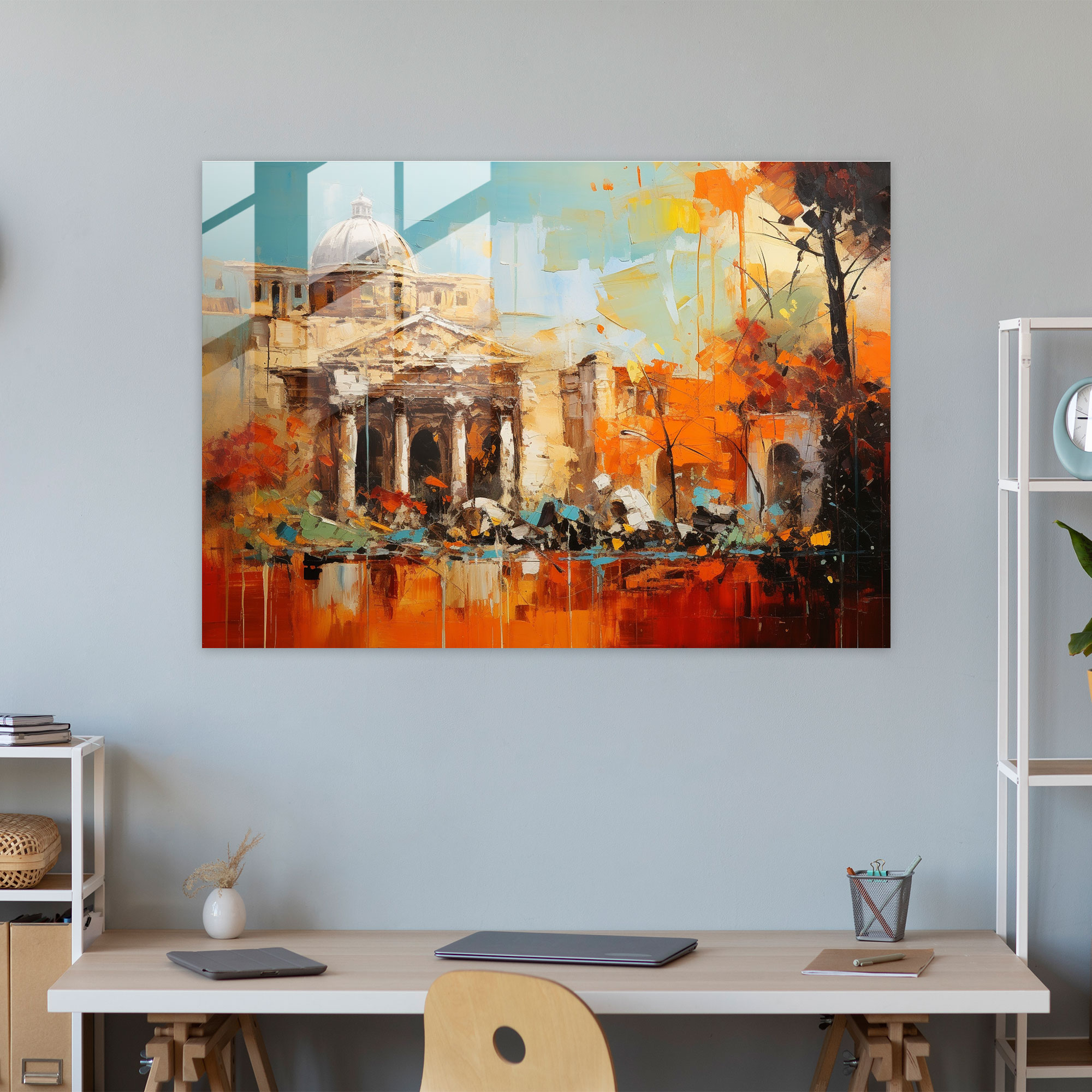 Rome Glass Wall Art - Abstract Roman Forum - Rome, Glass Wall Art, Glass Art, Rome