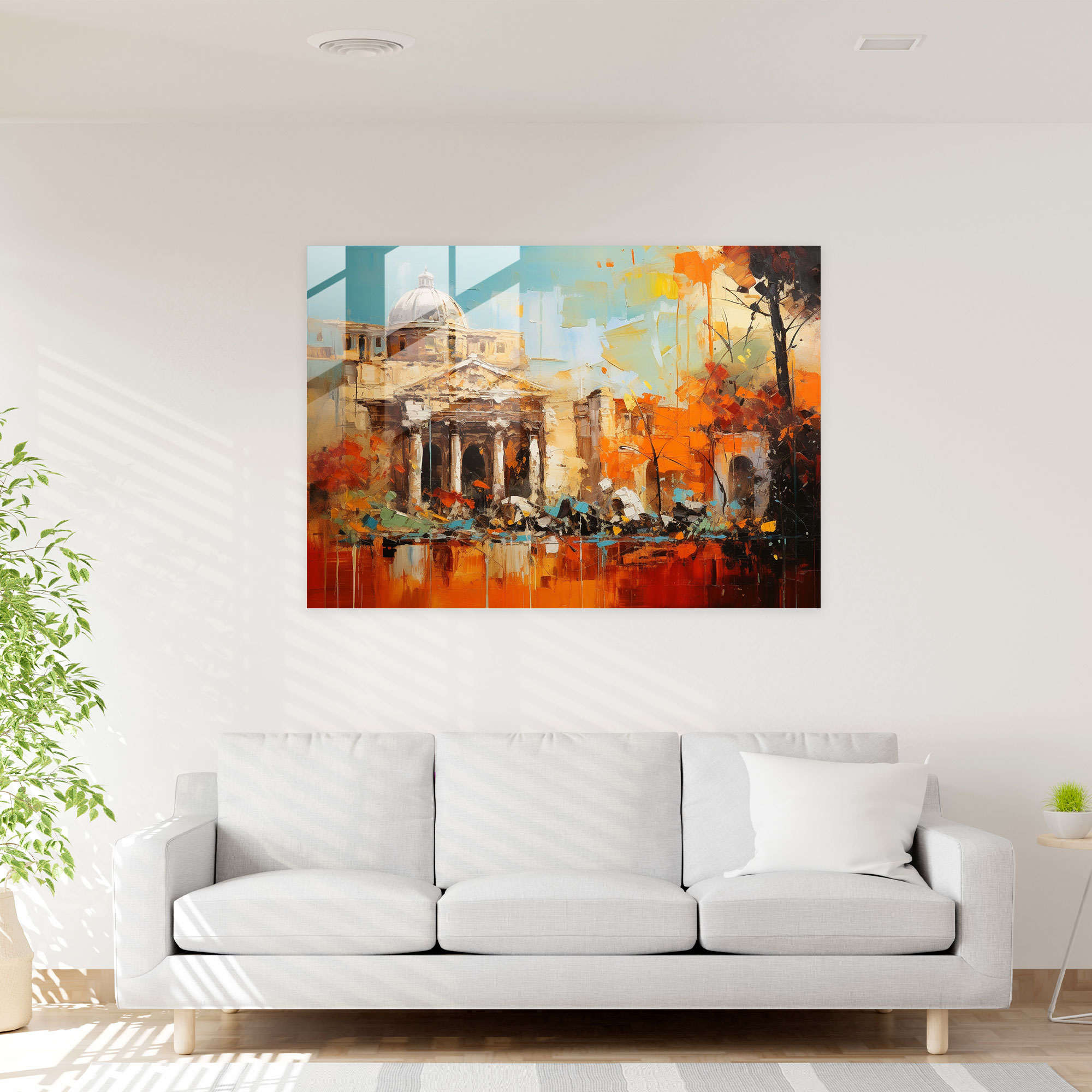 Rome Glass Wall Art - Abstract Roman Forum - Rome, Glass Wall Art, Glass Art, Rome