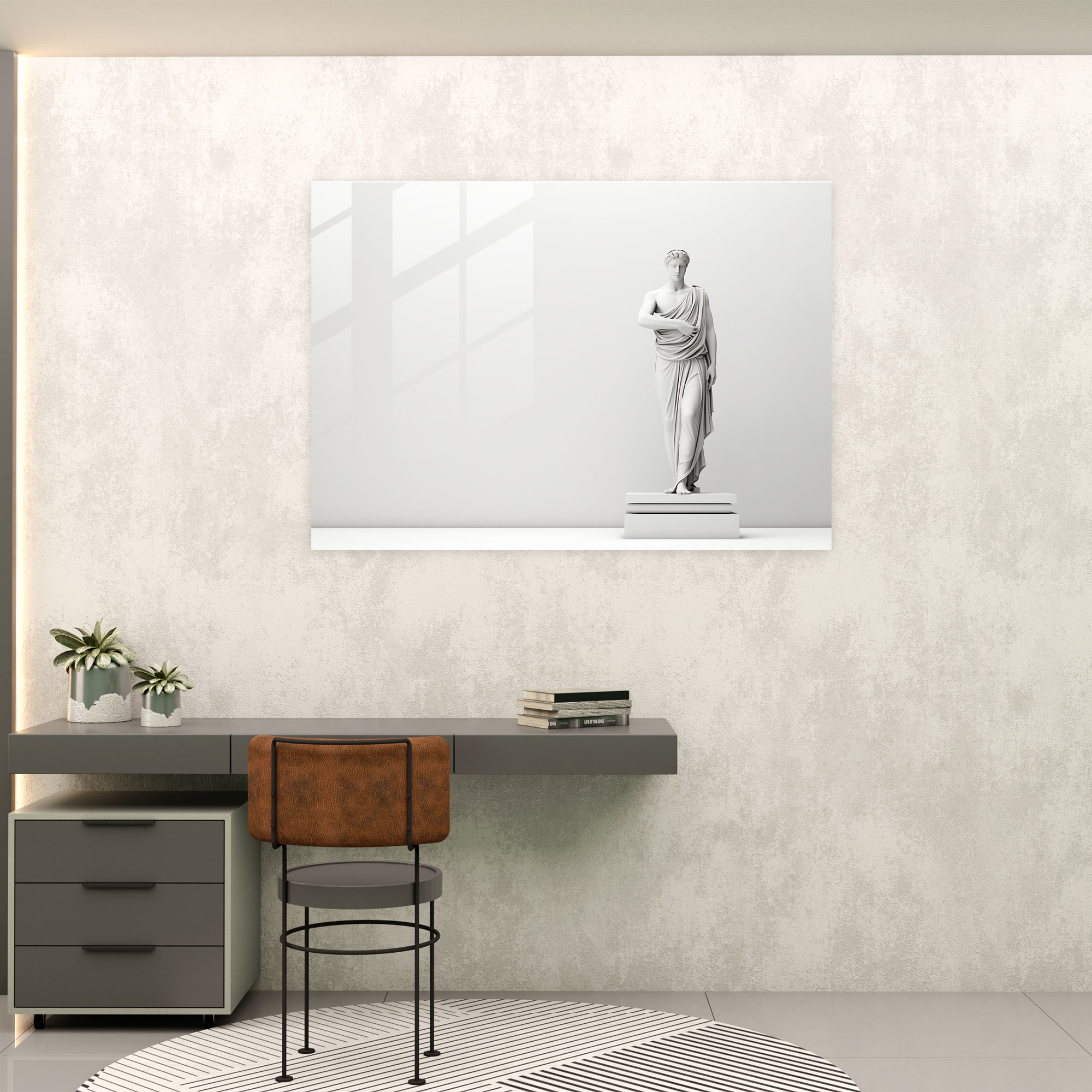 Rome Wall Decoration - Minimalist Roman Statue - Rome, Elegance, Rome, Wall Decoration