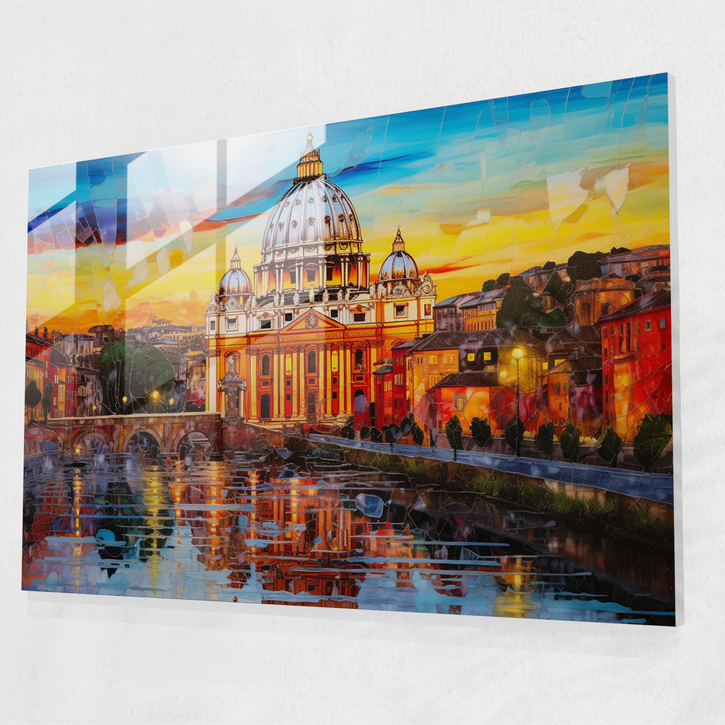 Vatican City Glass Wall Art - Rome, Rome, Divine Beauty, Glass Art