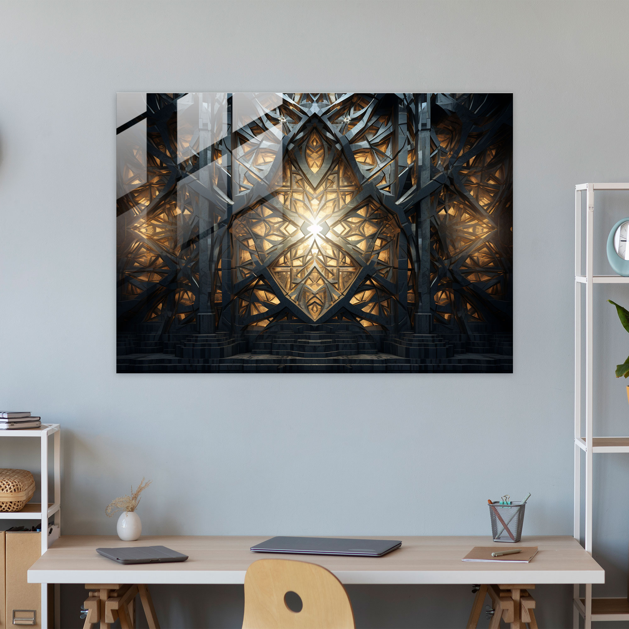 Roma Cam Sanatı - Soyut Geometrik Desenler - Roma Roma Roma Mimarisi Modern Sanat