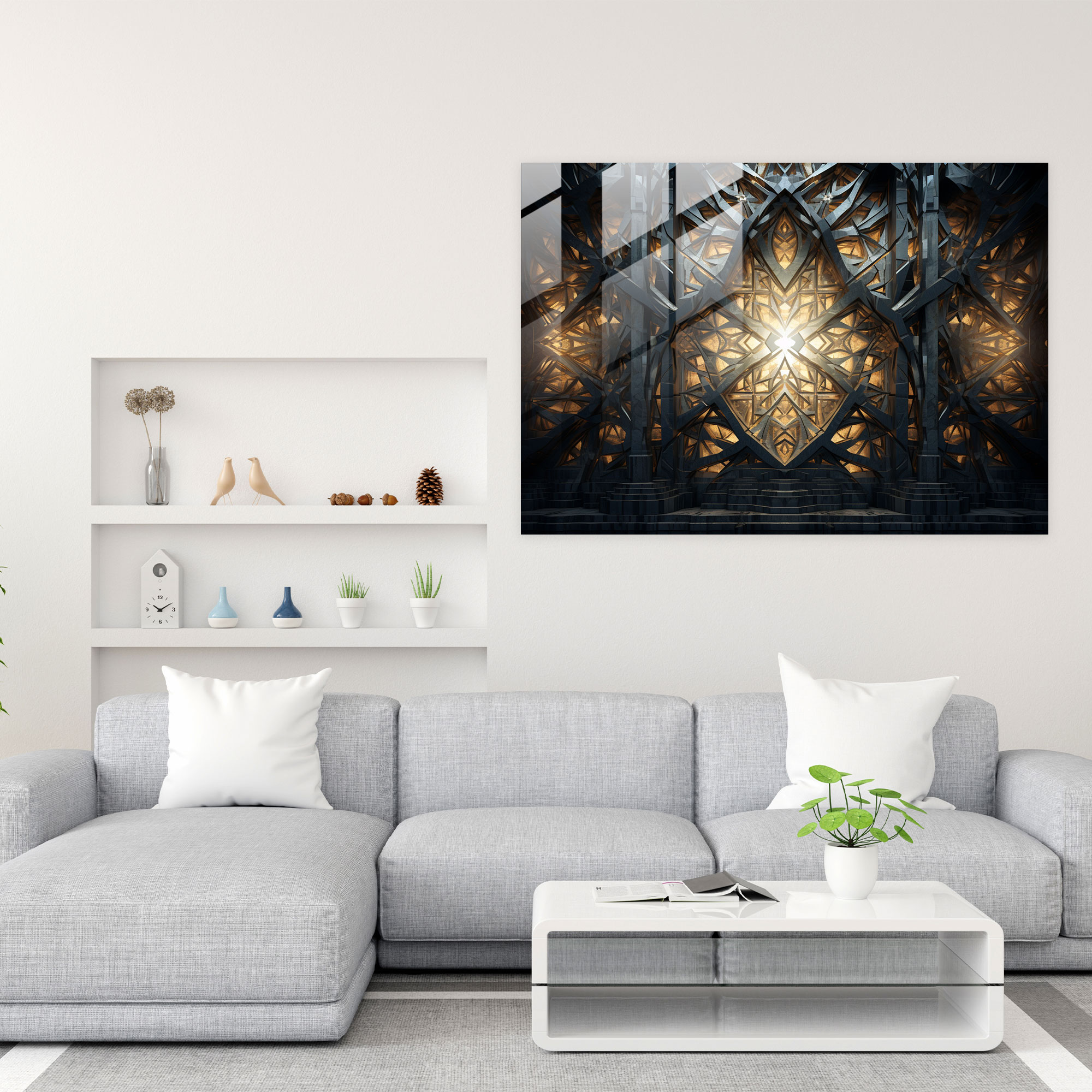 Roma Cam Sanatı - Soyut Geometrik Desenler - Roma Roma Roma Mimarisi Modern Sanat