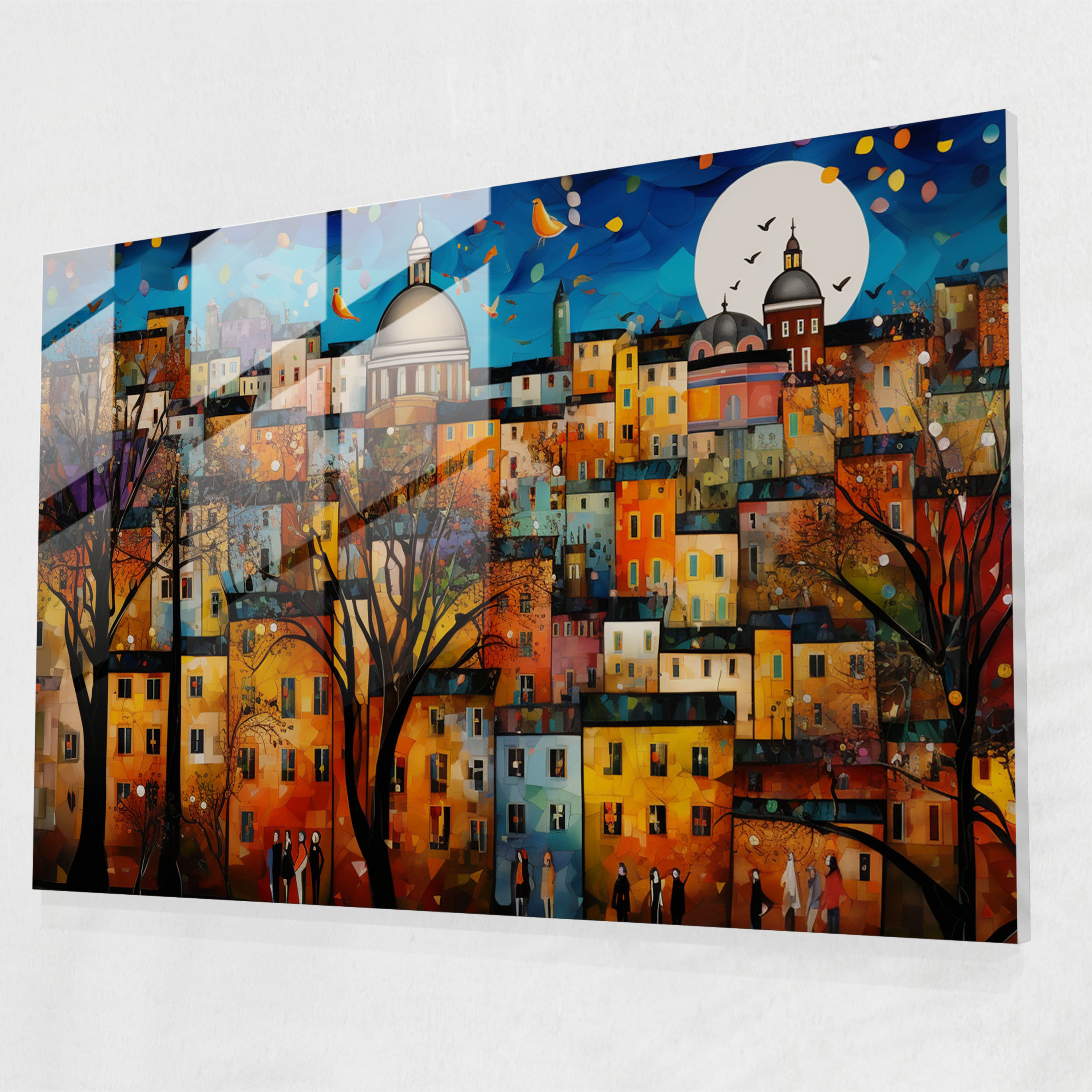 Rome Glass Print - Vibrant Trastevere Neighborhood - Rome, Wall Decoration, Life And Culture, Glass Print