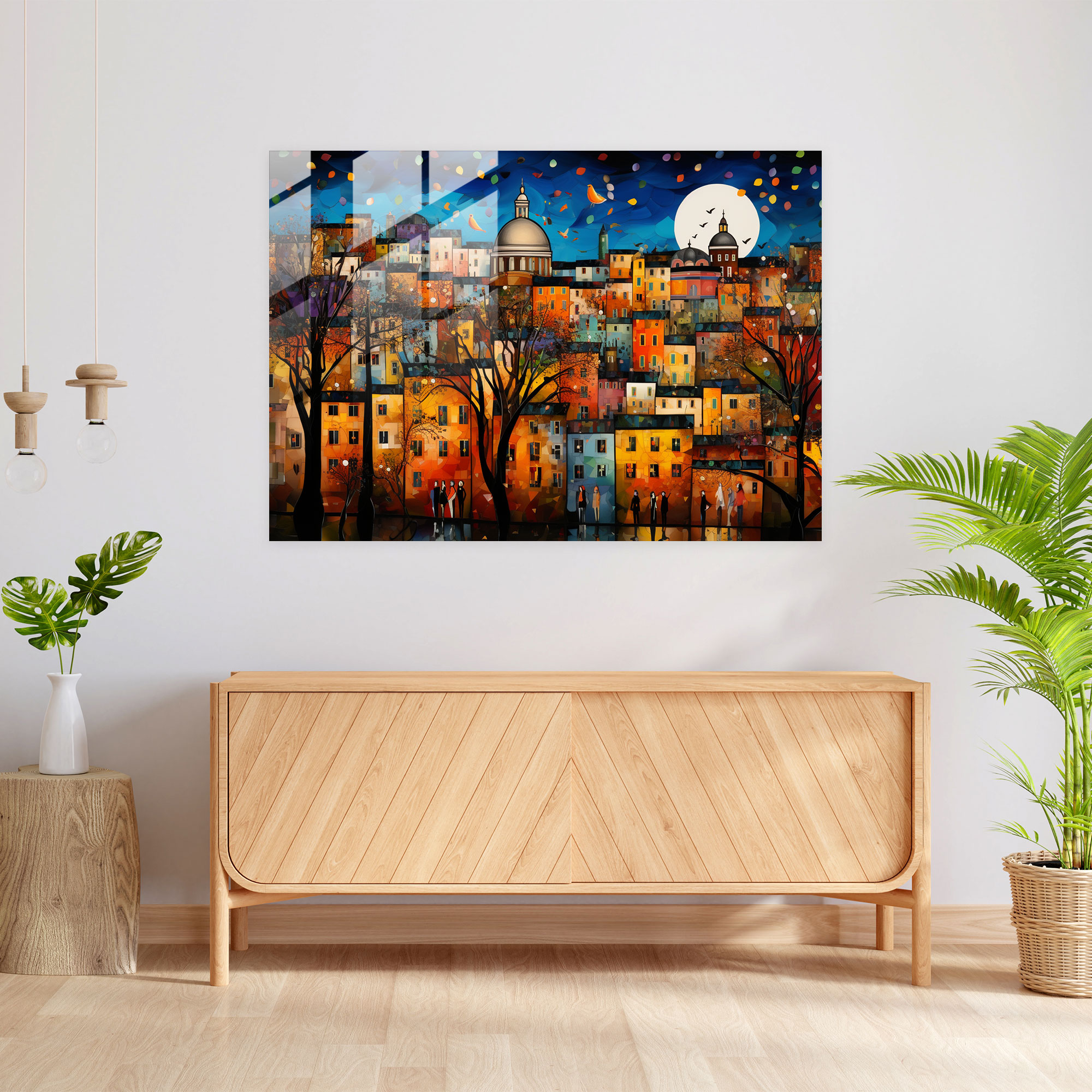 Rome Glass Print - Vibrant Trastevere Neighborhood - Rome, Wall Decoration, Life And Culture, Glass Print