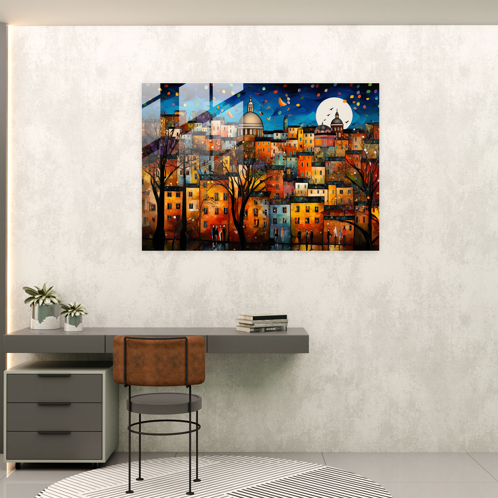 Rome Glass Print - Vibrant Trastevere Neighborhood - Rome, Wall Decoration, Life And Culture, Glass Print