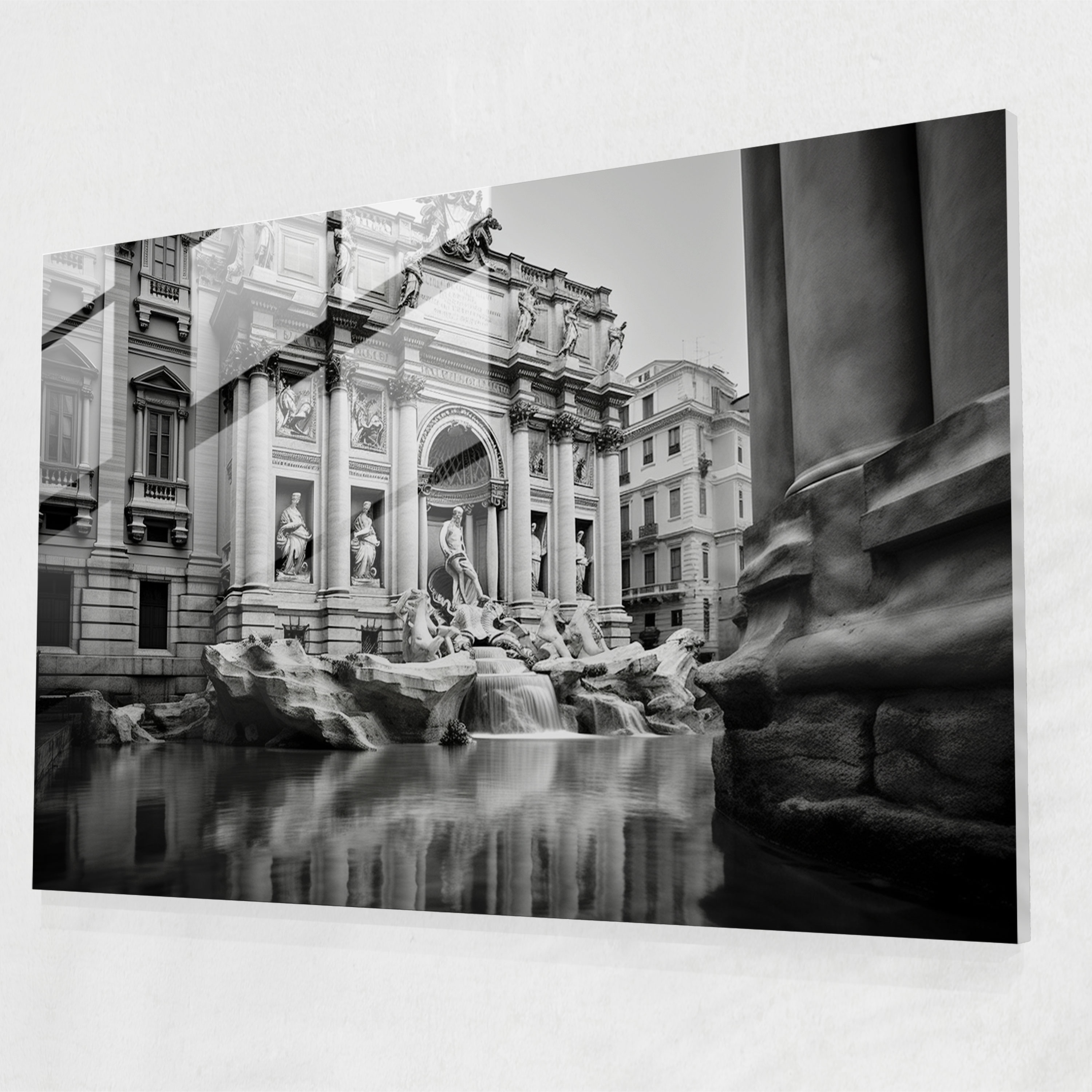 Rome Wall Decoration - Rome, Black And White Photograph, Mystery, Glass Art