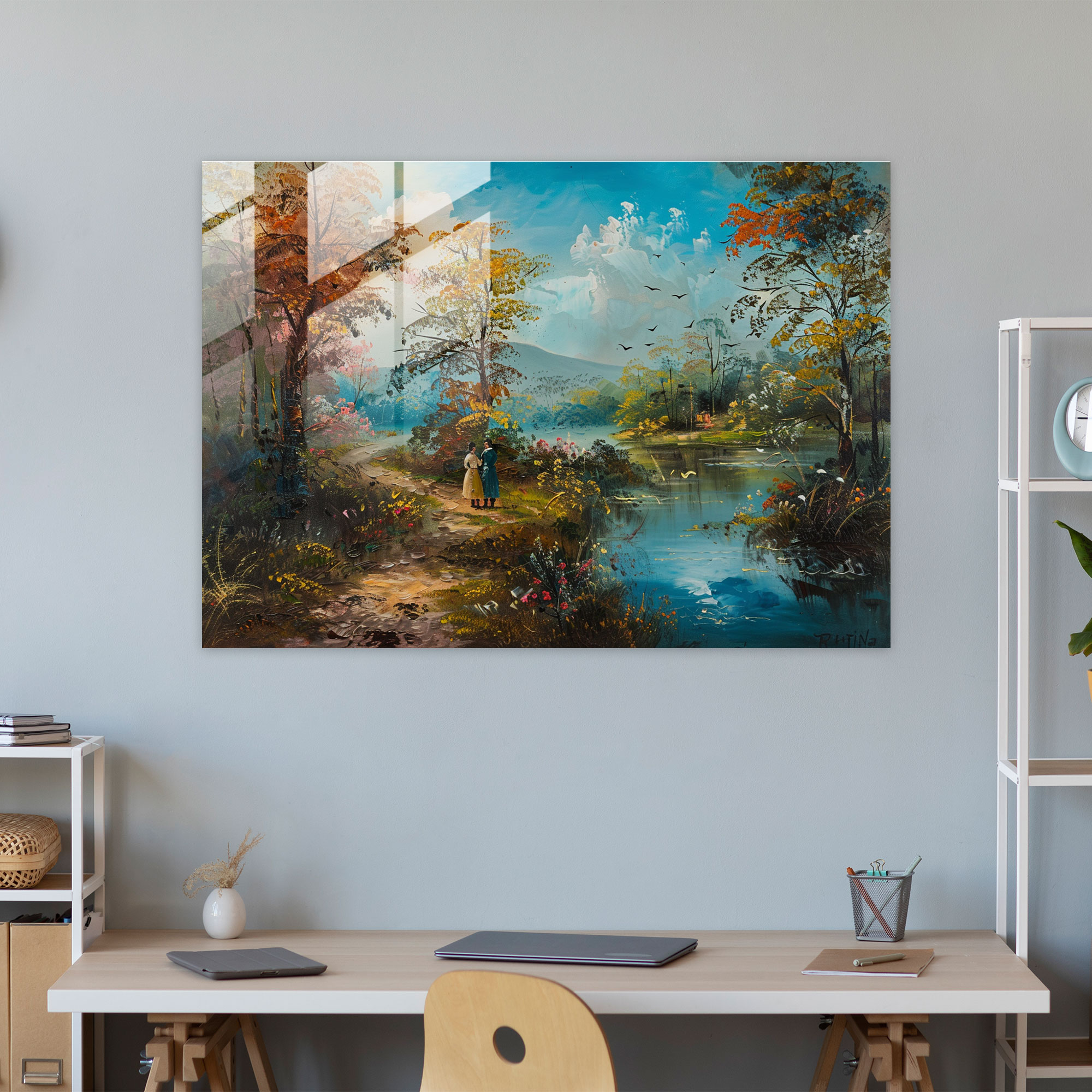 Rokoko Tarzı Tablo Duvar Dekorasyonu - Kanvas Tablo Cam Tablo Modern Sanat