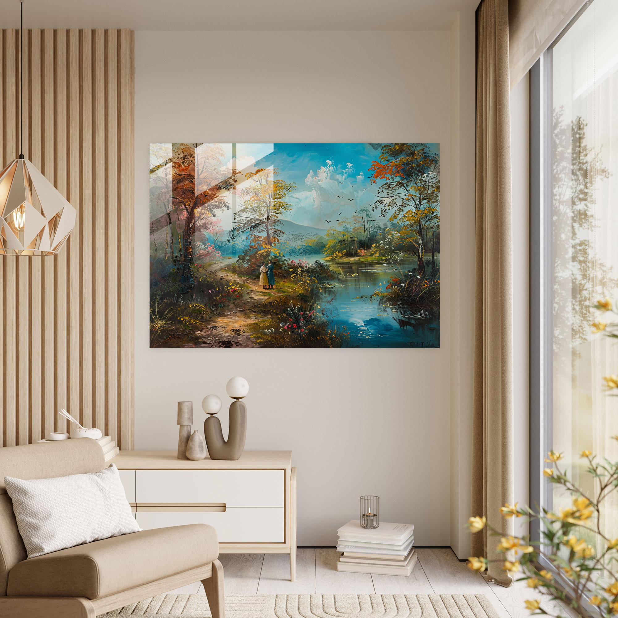 Rokoko Tarzı Tablo Duvar Dekorasyonu - Kanvas Tablo Cam Tablo Modern Sanat