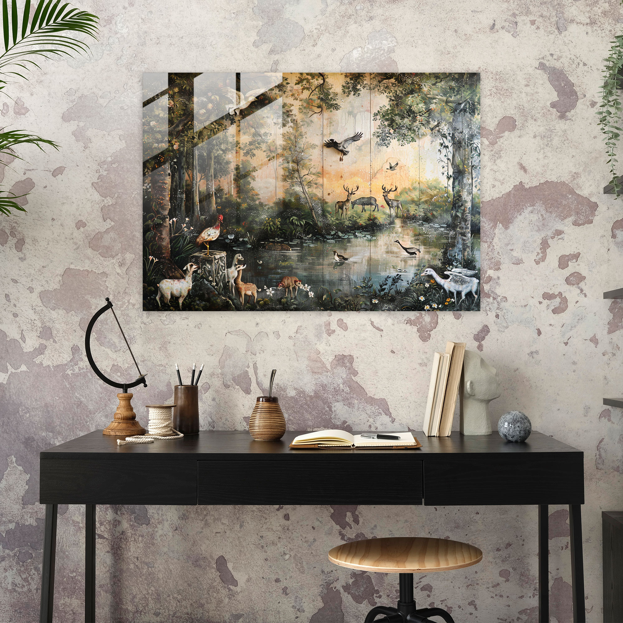 Rokoko Tarzı Tablo Duvar Dekorasyonu - Kanvas Tablo Cam Tablo Modern Sanat