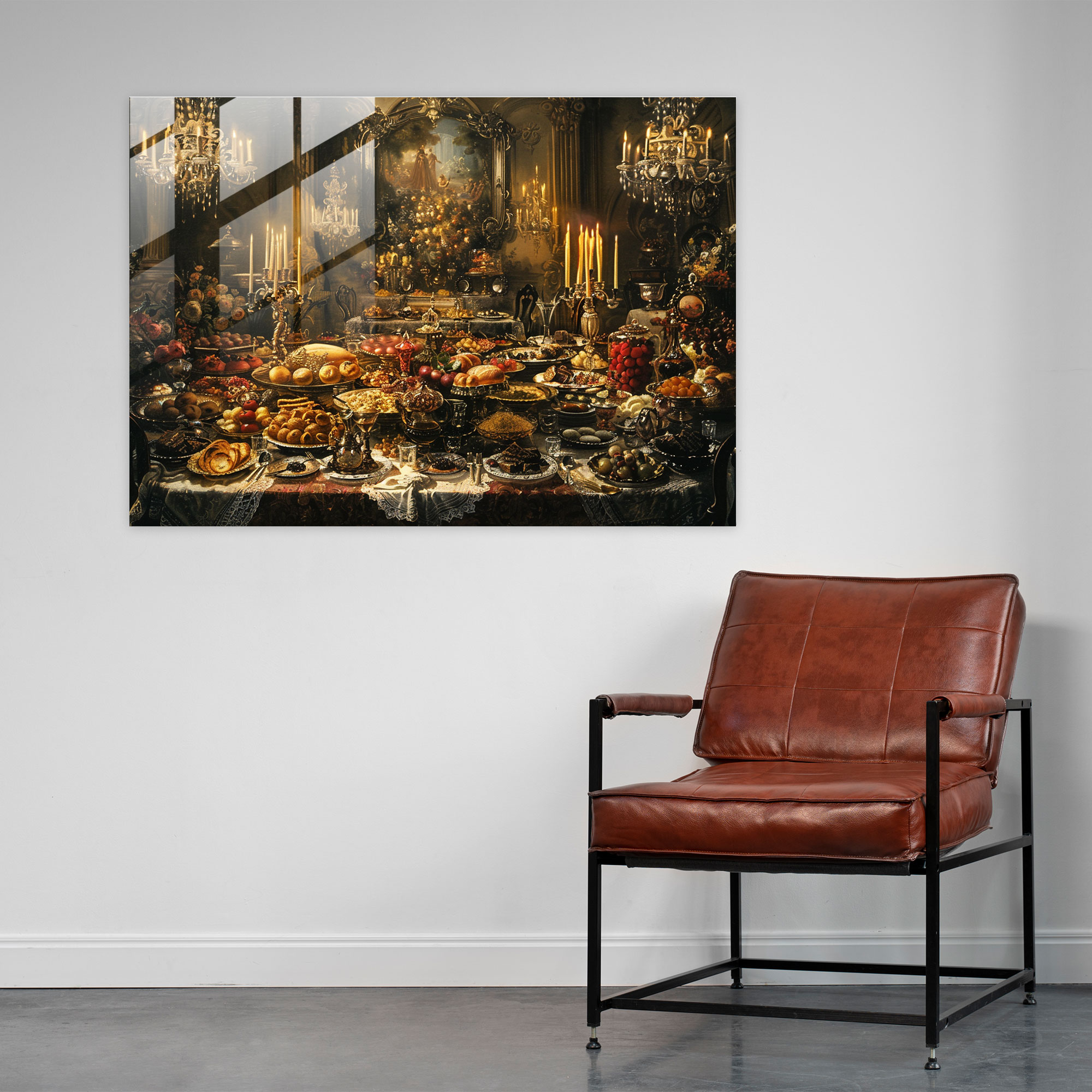 Rokoko Tarzı Resim Duvar Dekorasyonu - Kanvas Tablo Ev Dekorasyonu Modern Sanat