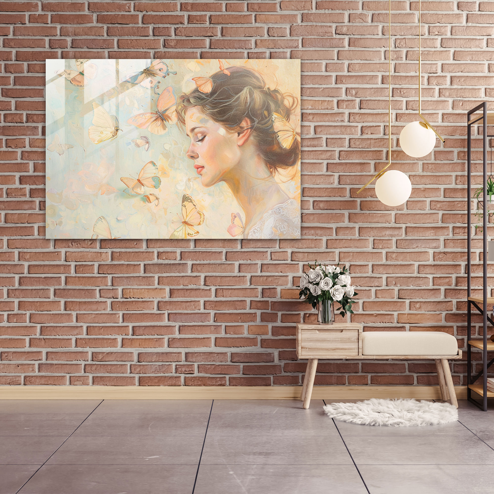 Rokoko Tarzı Tablo Modern Sanat - Kanvas Tablo Cam Tablo Ev Dekorasyonu