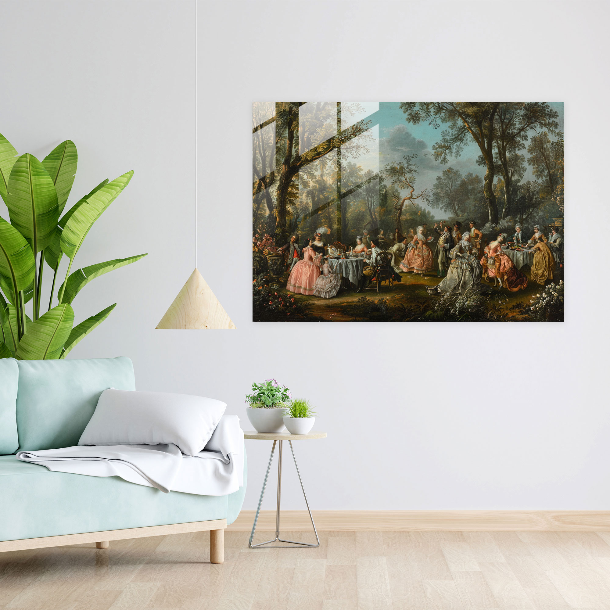 Rokoko Tarzı Tablo Ev Dekorasyonu - Modern Sanat Cam Tablo