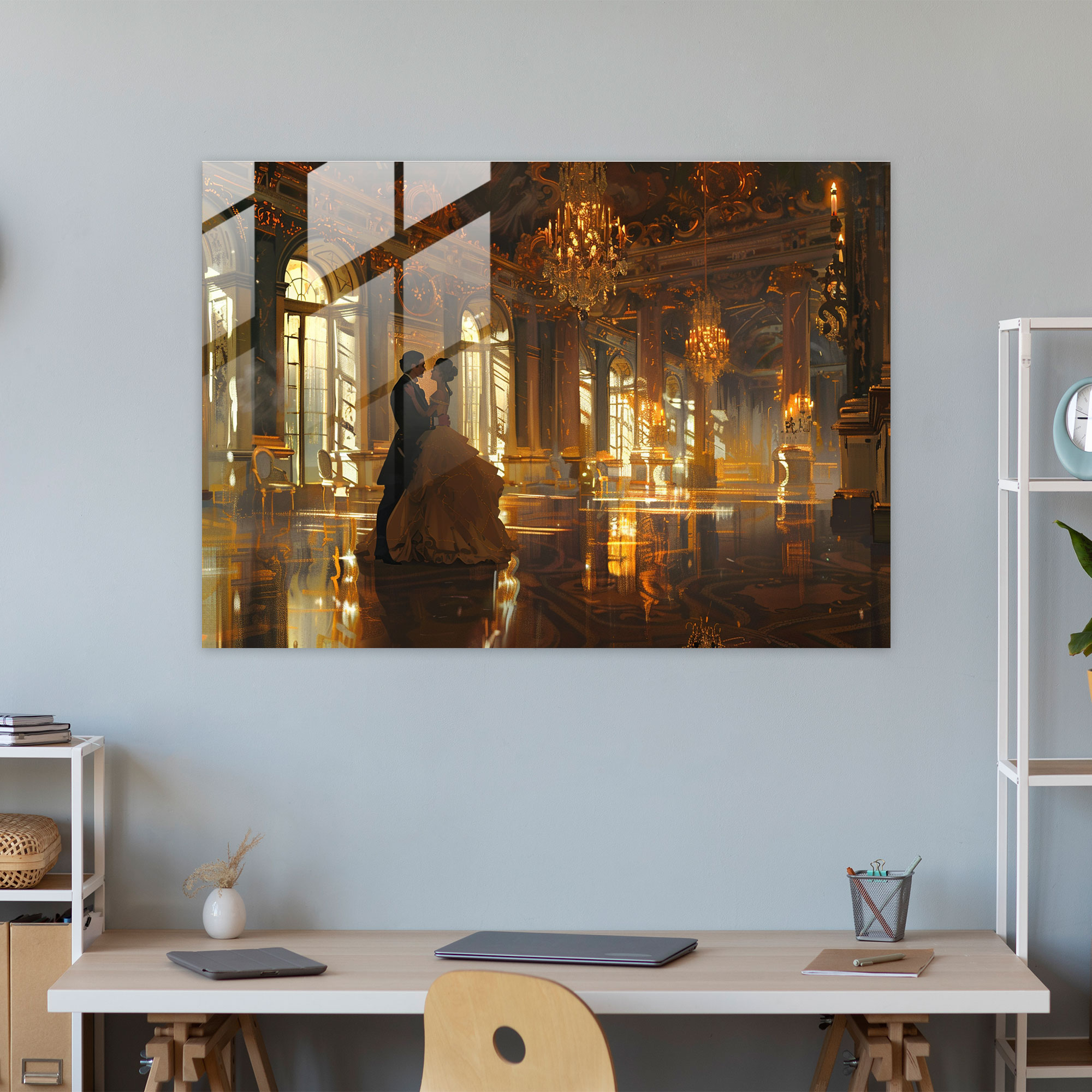 Rokoko Tarzı Resim Ev Dekorasyonu - Kanvas Tablo Modern Sanat Duvar Dekorasyonu