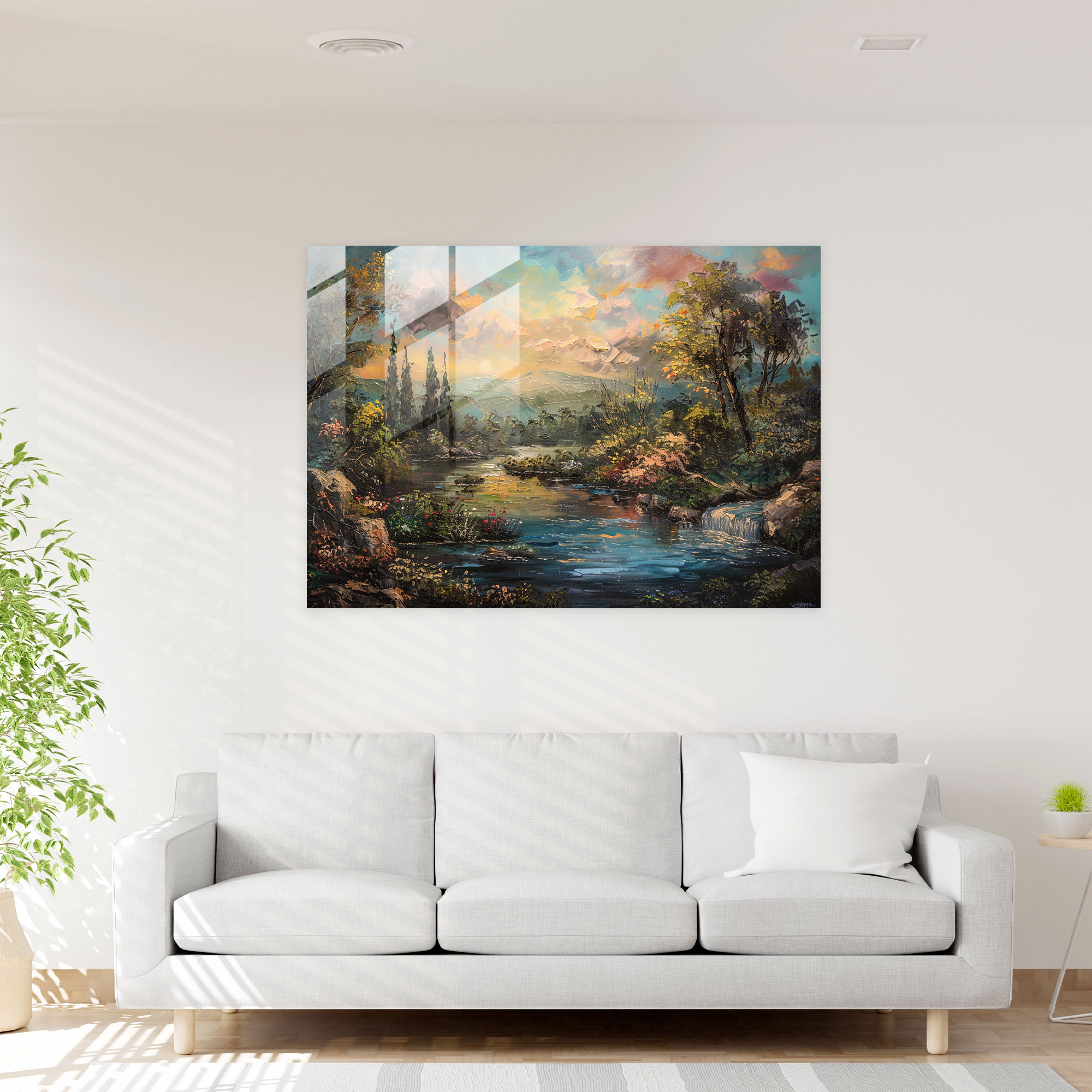 Rokoko Tarzı Resim Duvar Dekorasyonu - Kanvas Tablo Cam Sanatı Modern Sanat