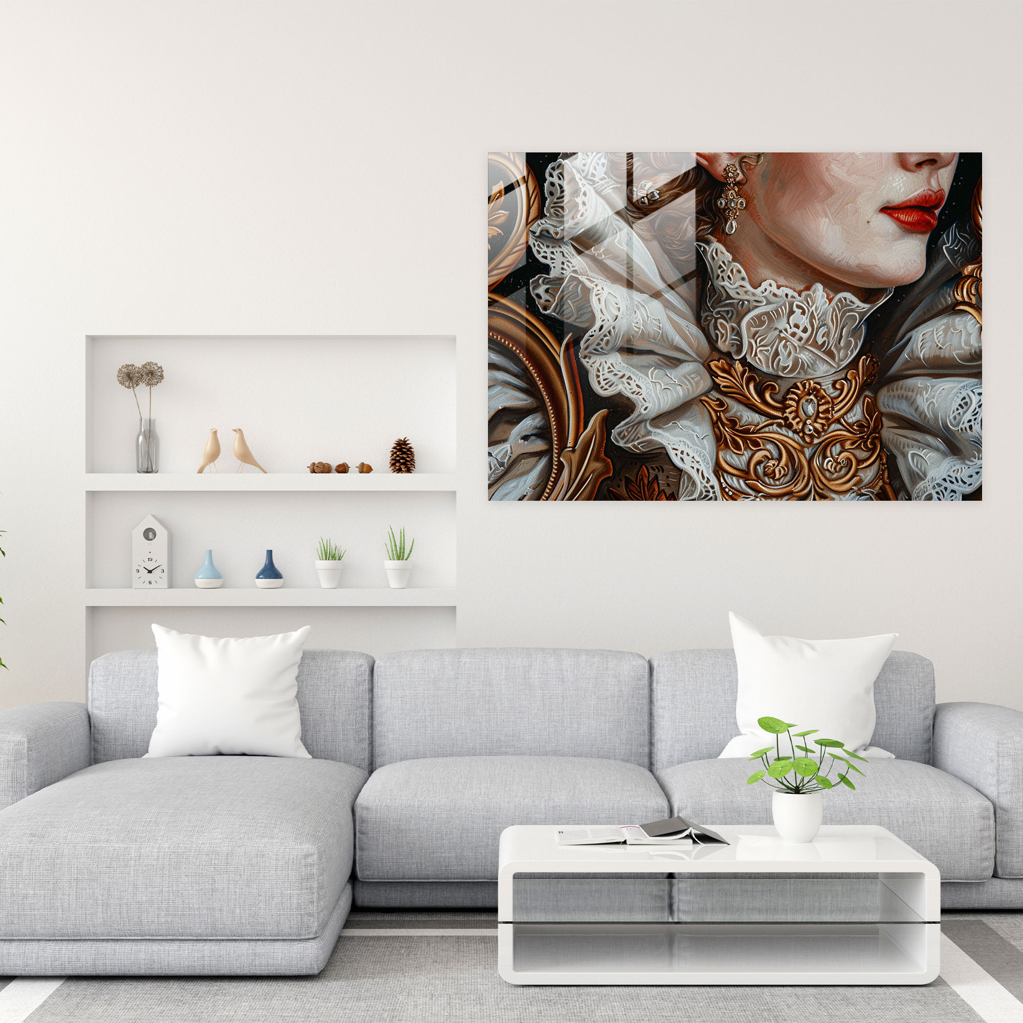 Rokoko Tarzı Tablo Modern Sanat - Rokoko Tarzı Tablo Modern Sanat Duvar Dekorasyonu Ev Dekorasyonu