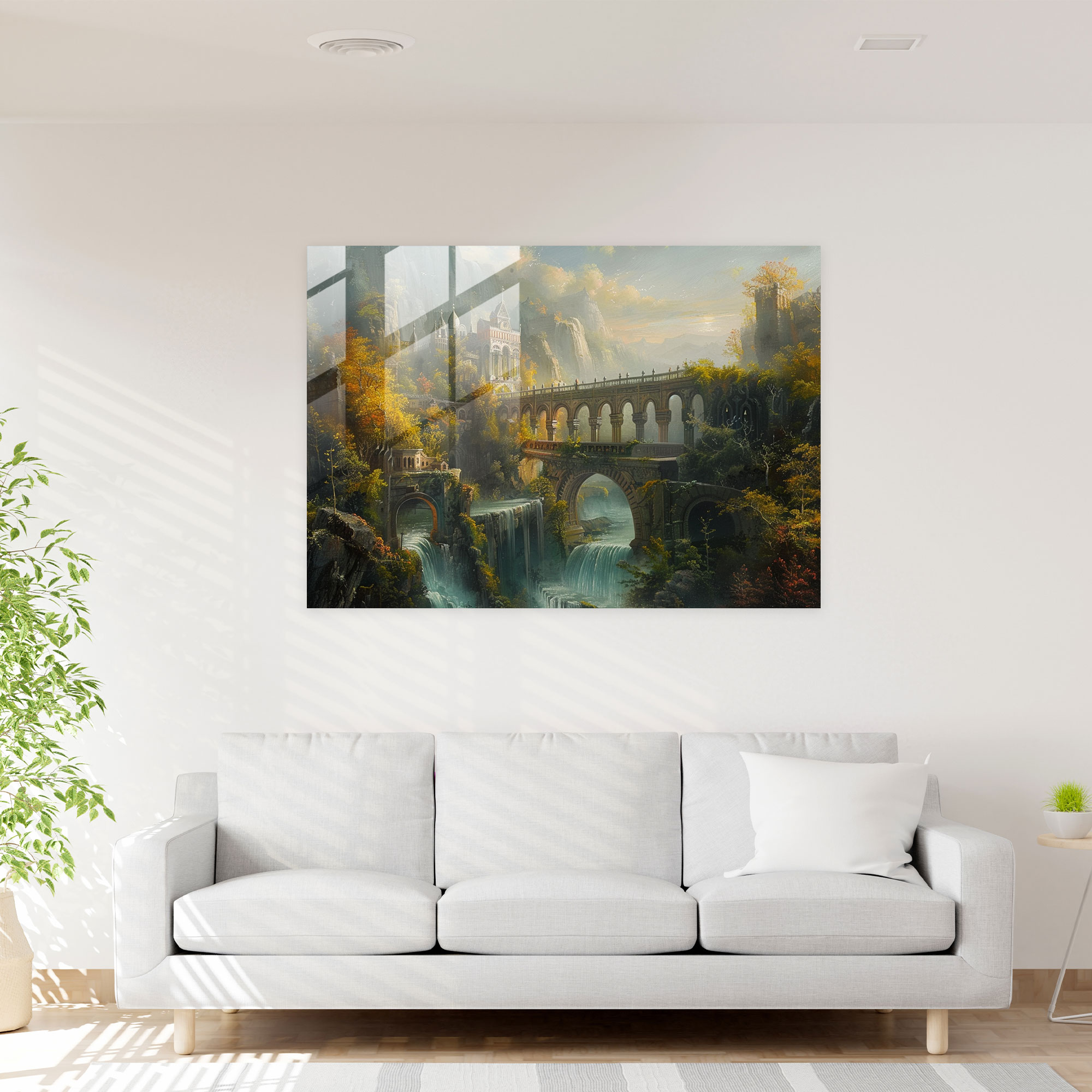 Rokoko Tarzı Resimli Cam Sanatı - Ev Dekorasyonu ve Duvar Dekorasyonu için Modern Sanat