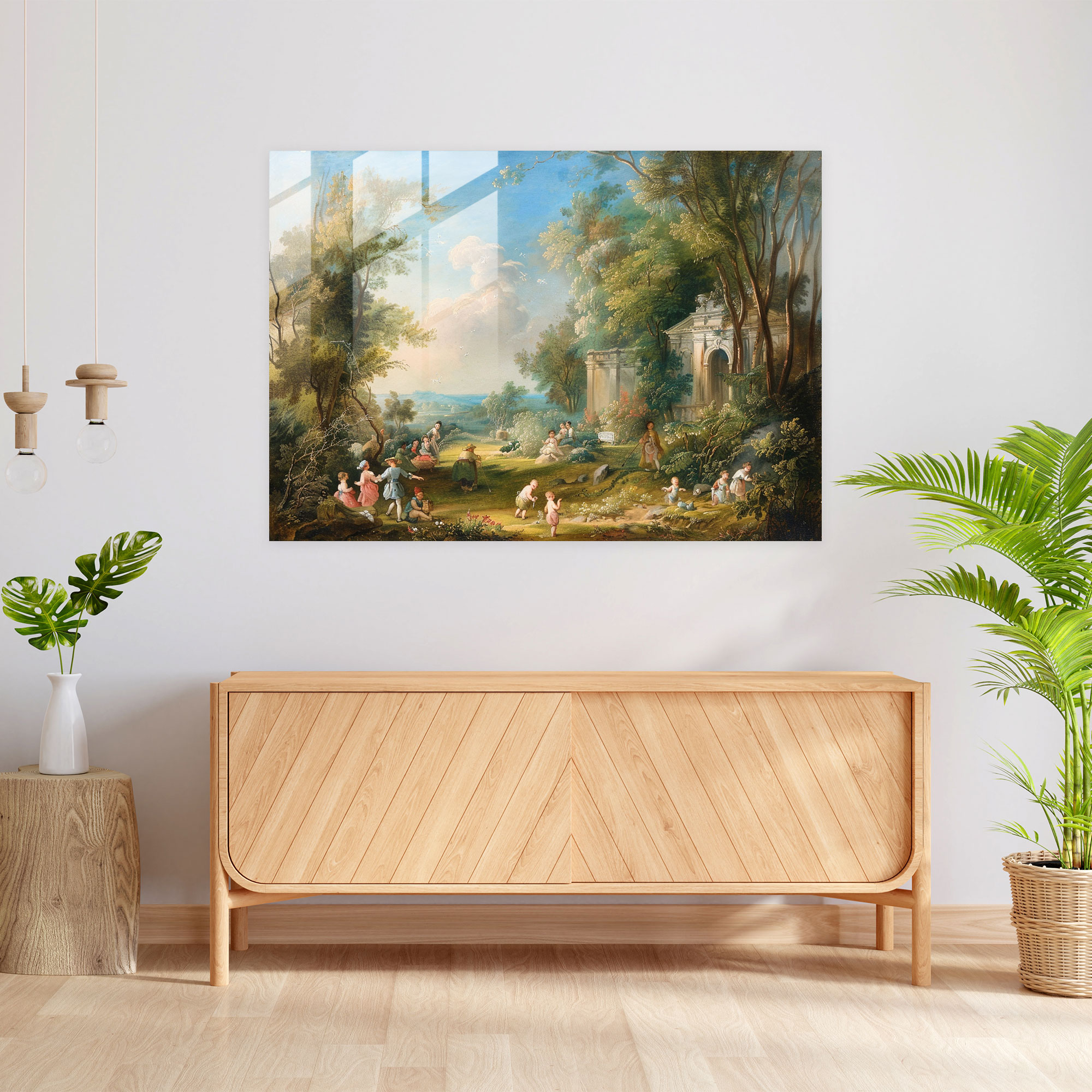 Rokoko Tarzı Resimli Cam Ev Dekorasyonu - Rokoko tarzı resim cam ev dekorasyonu duvar dekorasyonu modern sanat