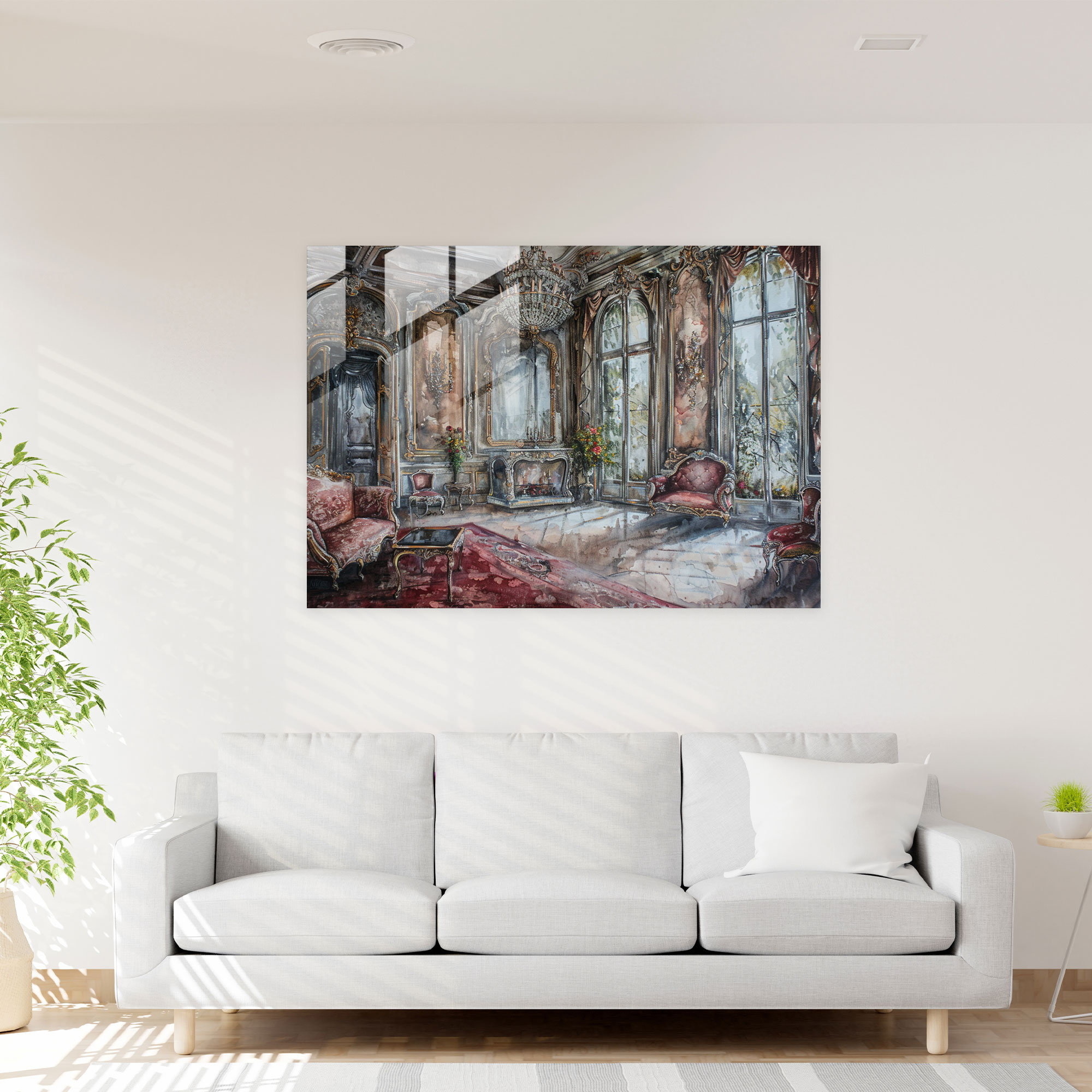 Rokoko Tarzı Resimli Ev Dekorasyonu - Modern Sanat Ev Dekorasyonu için Rokoko Tarzı Tablo
