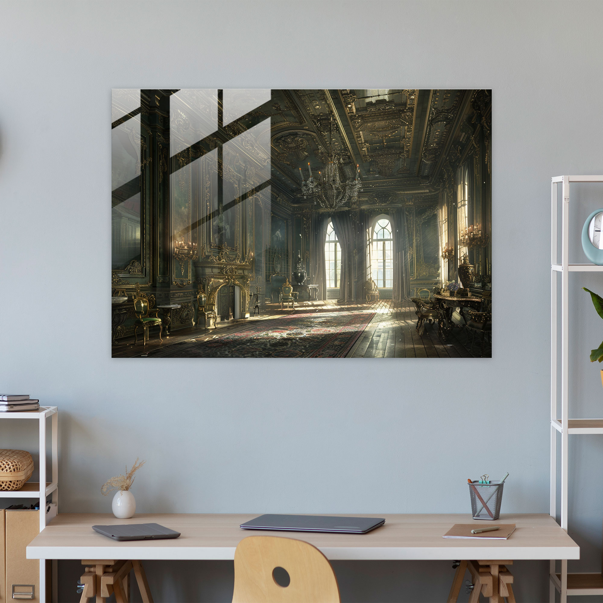 Rokoko Tarzı Resim Modern Sanat - Kanvas Tablo Cam Tablo Duvar Dekorasyonu