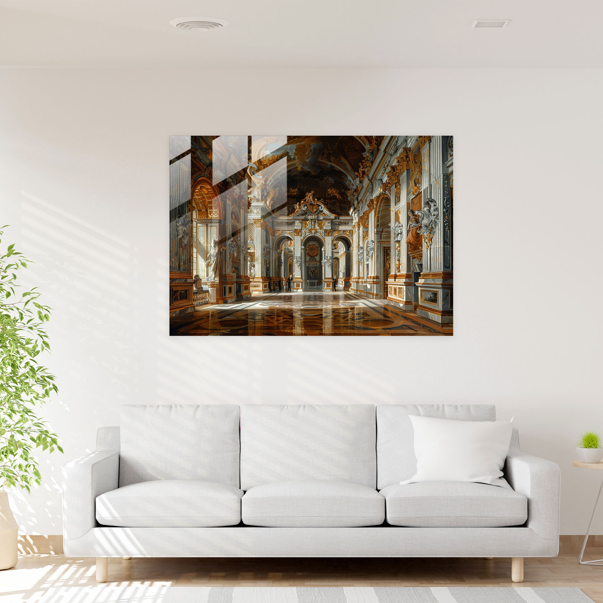 Rokoko Tarzı Resim Modern Sanat - Rokoko Tarzı Resim Modern Sanat Cam Tablo
