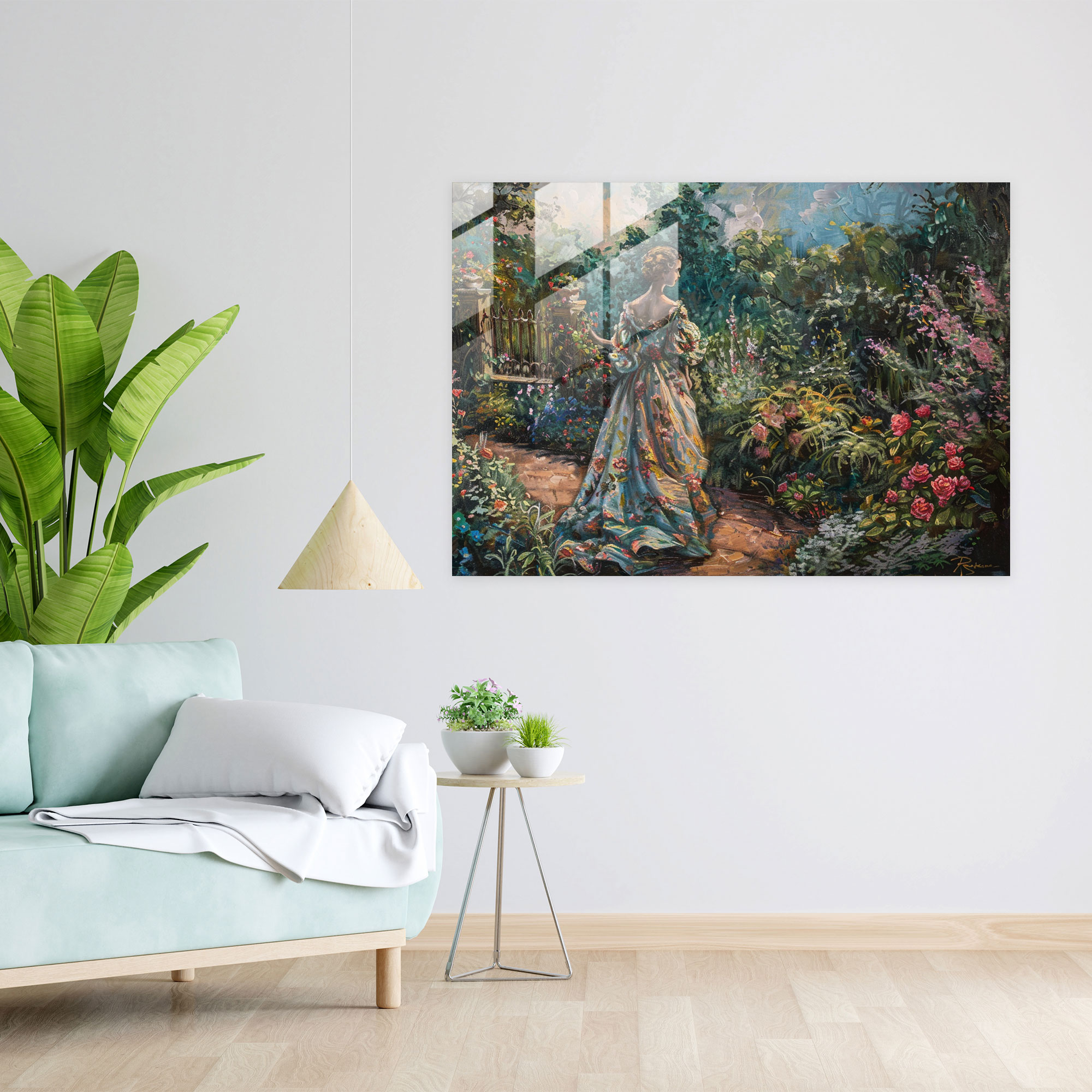 Rokoko Tarzı Resim Cam Tablo - Rokoko tarzı resim cam tablo modern sanat cam sanat