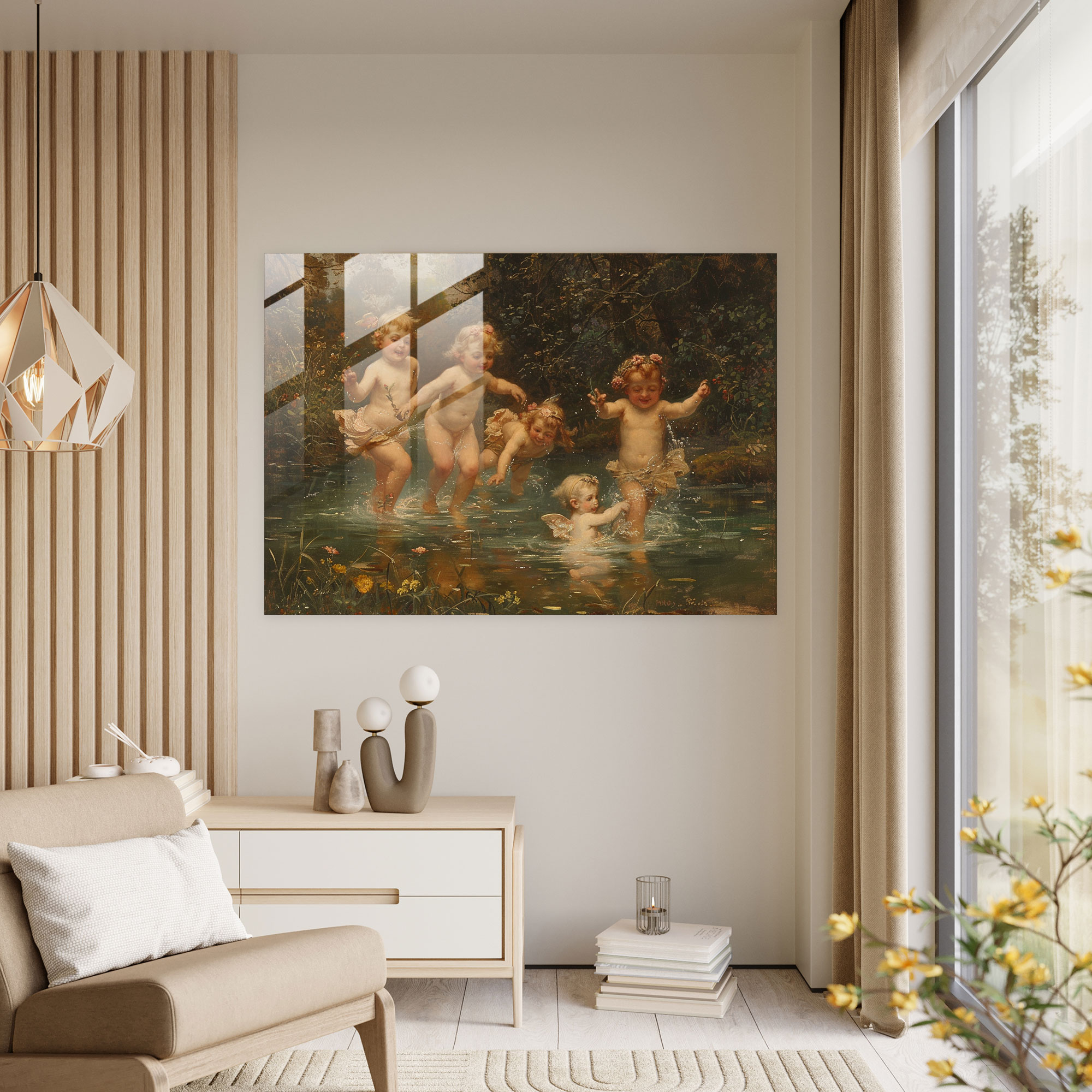 Rokoko Tarzı Tablo Ev Dekorasyonu - Modern Sanat Ev Dekorasyonu için Rokoko Tarzı Kanvas Tablo