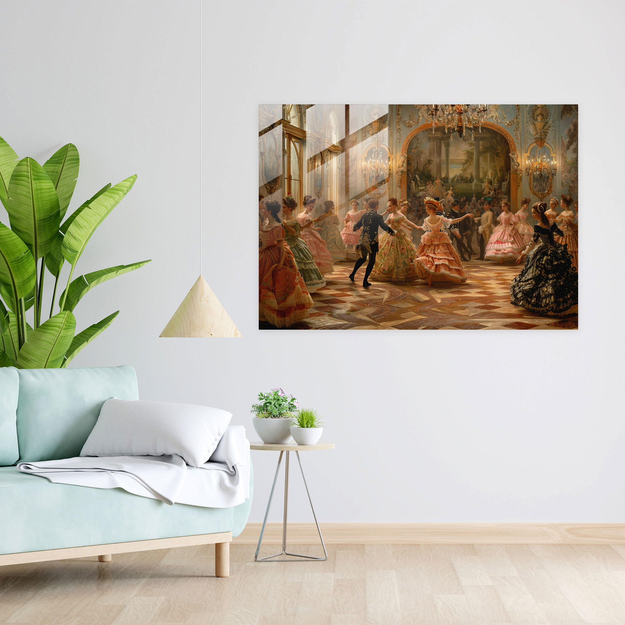 Rokoko Tarzı Resim Duvar Dekorasyonu - Modern Sanat Duvar Dekorasyonu Rokoko Tarzı Resim