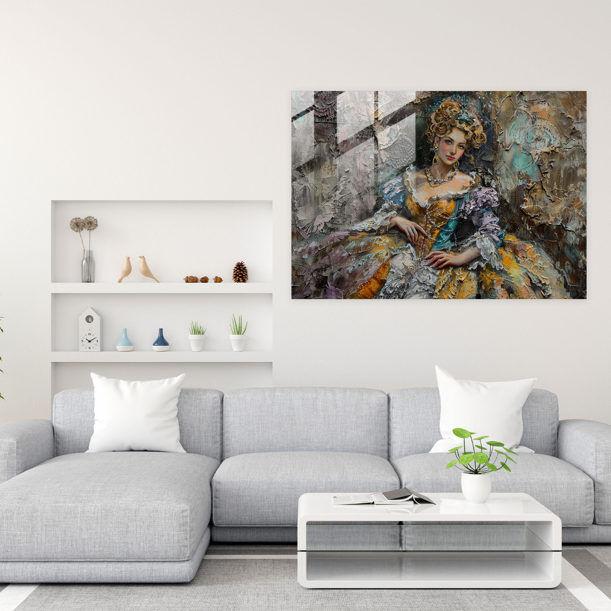 Rokoko Tarzı Resim Modern Sanat - Duvar Süslemesi Ev Dekorasyonu için Rokoko Tarzı Resim