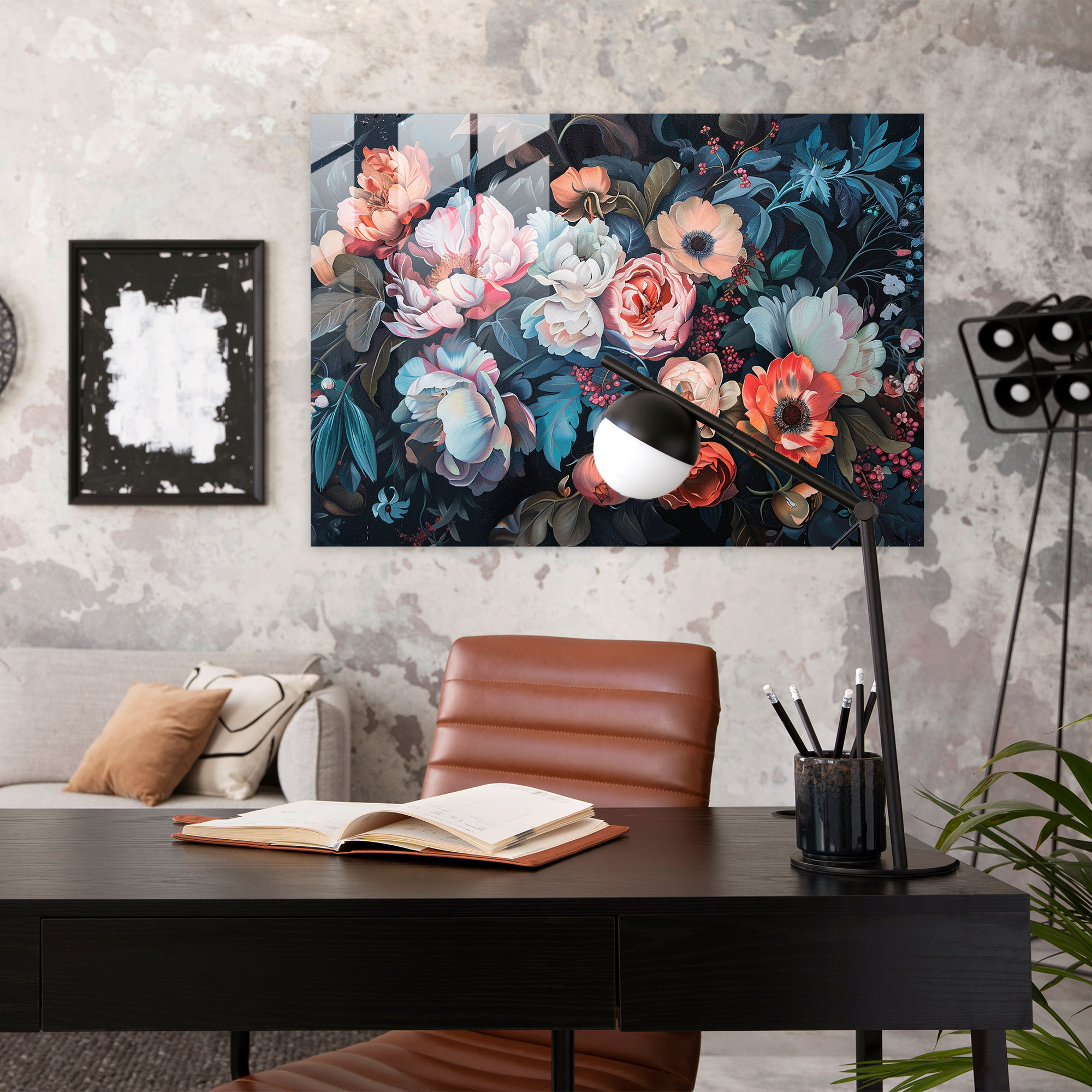 Rokoko Tarzı Tablo Cam Baskı - Rokoko Tarzı Tablo Duvar Dekorasyonu Modern Sanat Cam Duvar Sanatı