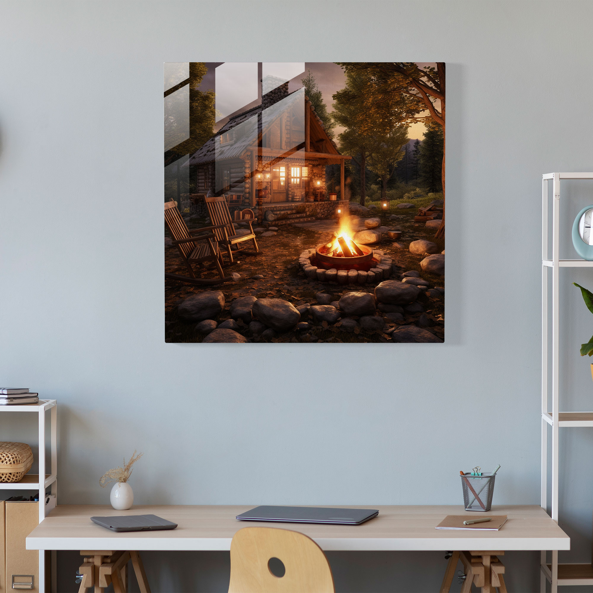 Rustic Countryside Glass Print - Rustic, Rustic Charm, Countryside, Glass Art