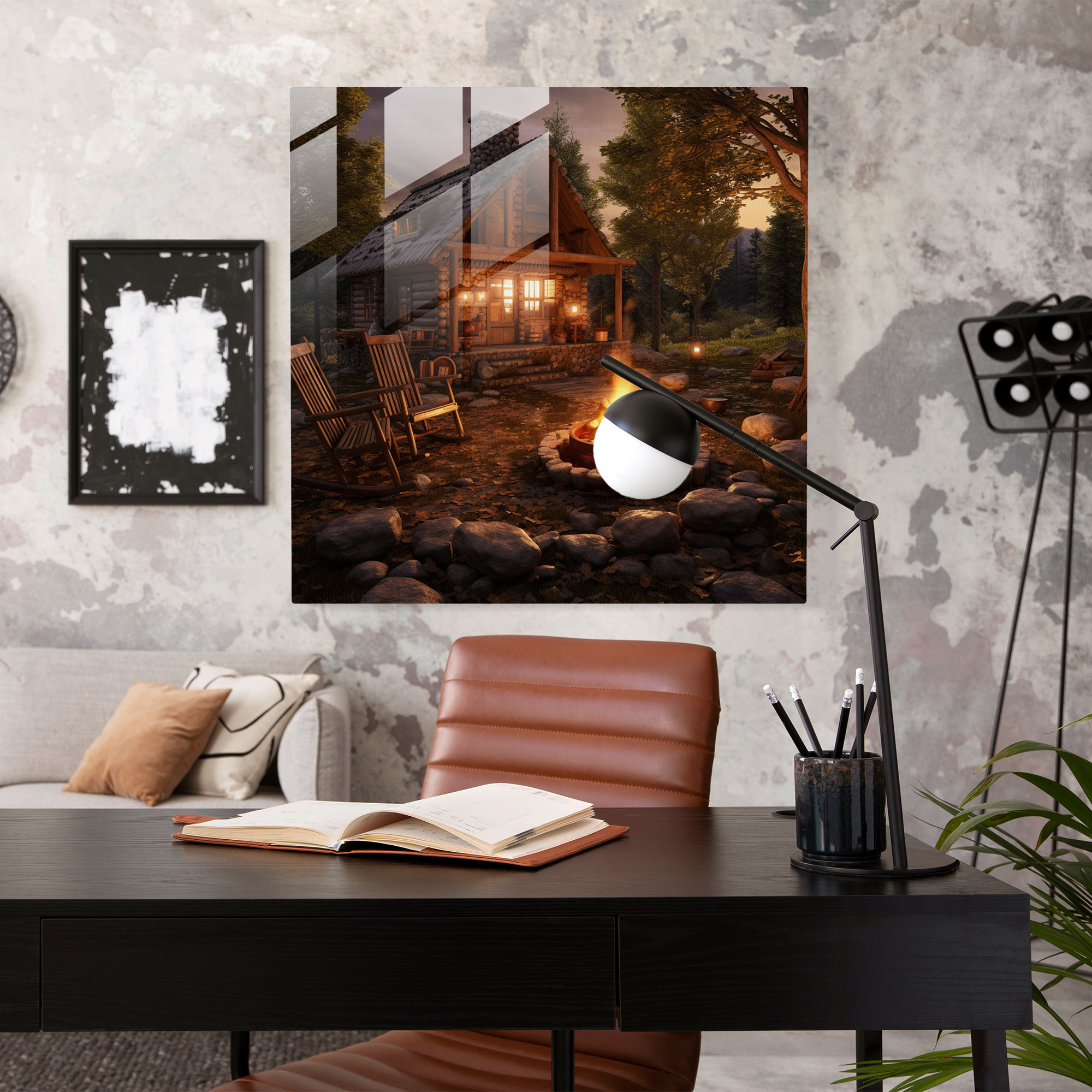 Rustic Countryside Glass Print - Rustic, Rustic Charm, Countryside, Glass Art
