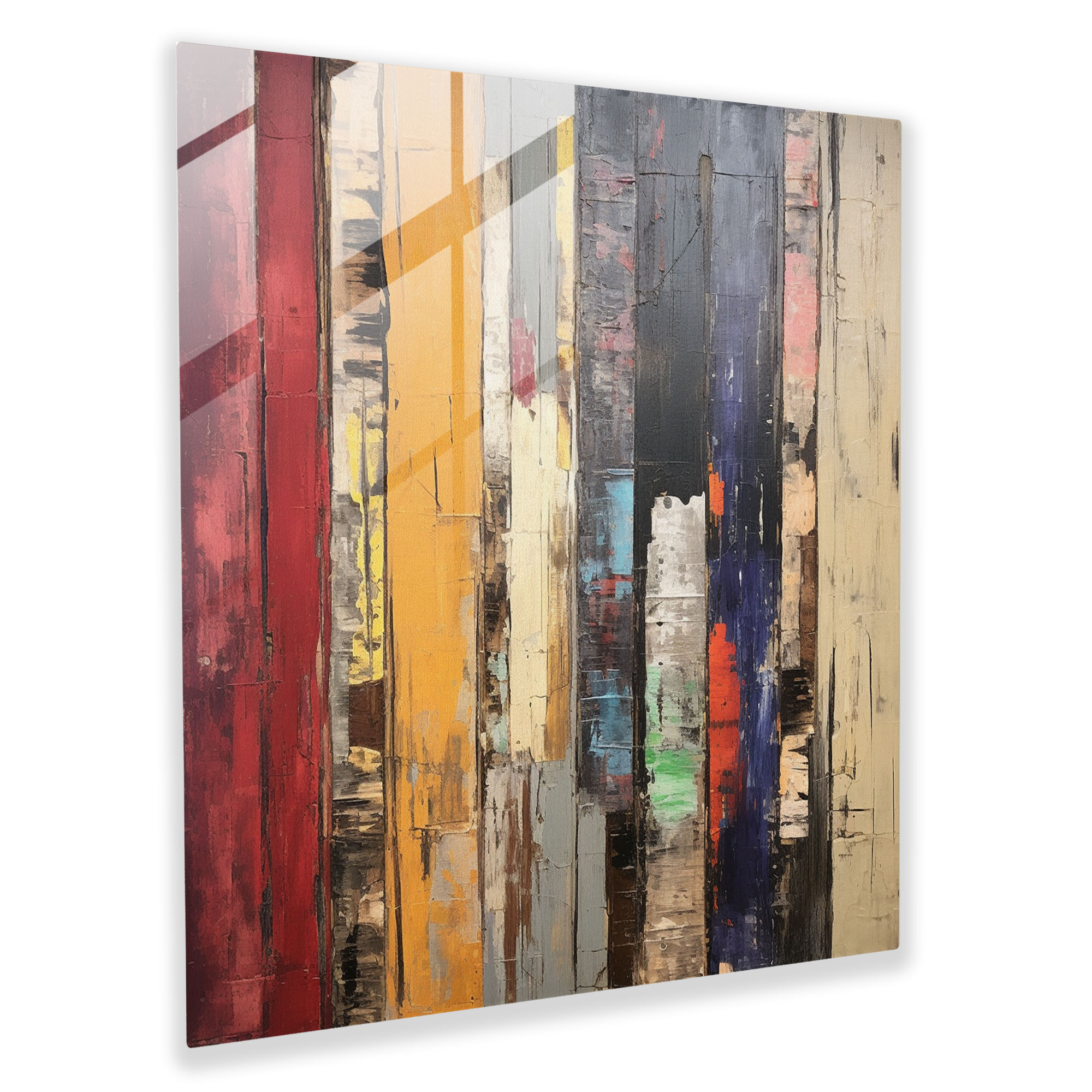 Rustic Abstract Glass Print - Weathered Barn Wood - Rustic, Glass Wall Art, Home Decoration, Abstract