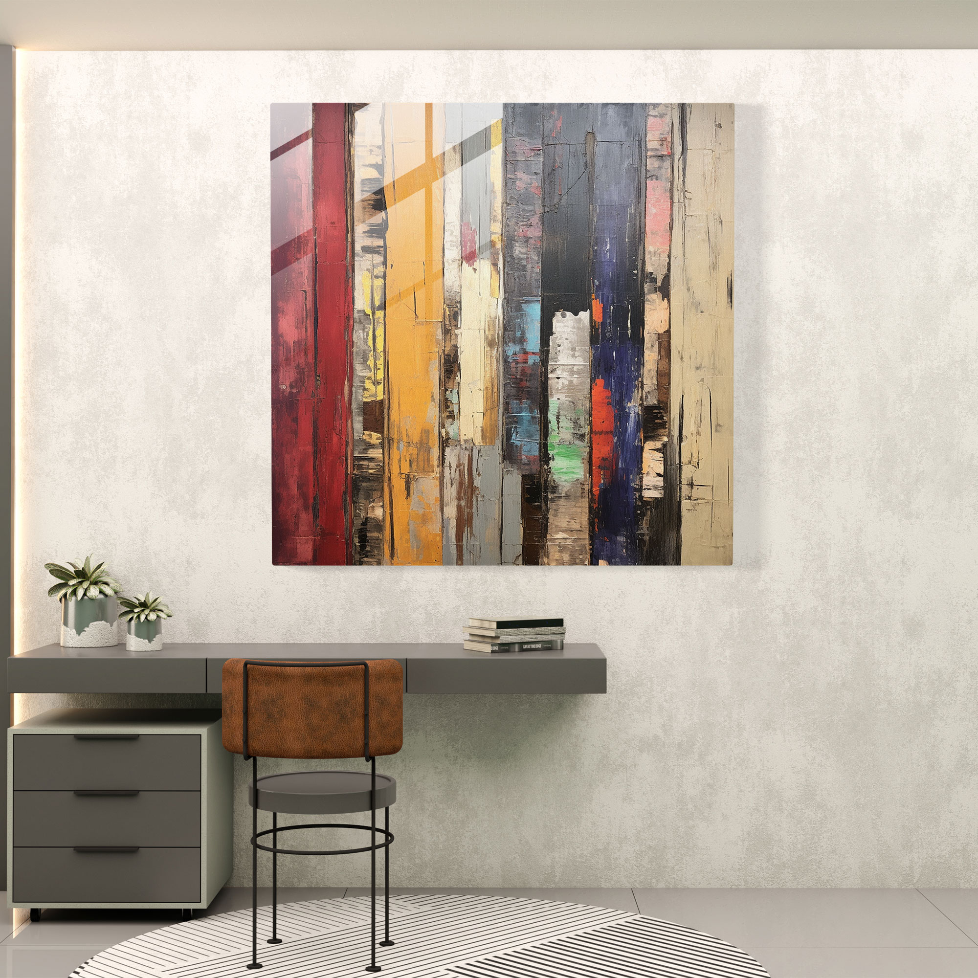 Rustic Abstract Glass Print - Weathered Barn Wood - Rustic, Glass Wall Art, Home Decoration, Abstract