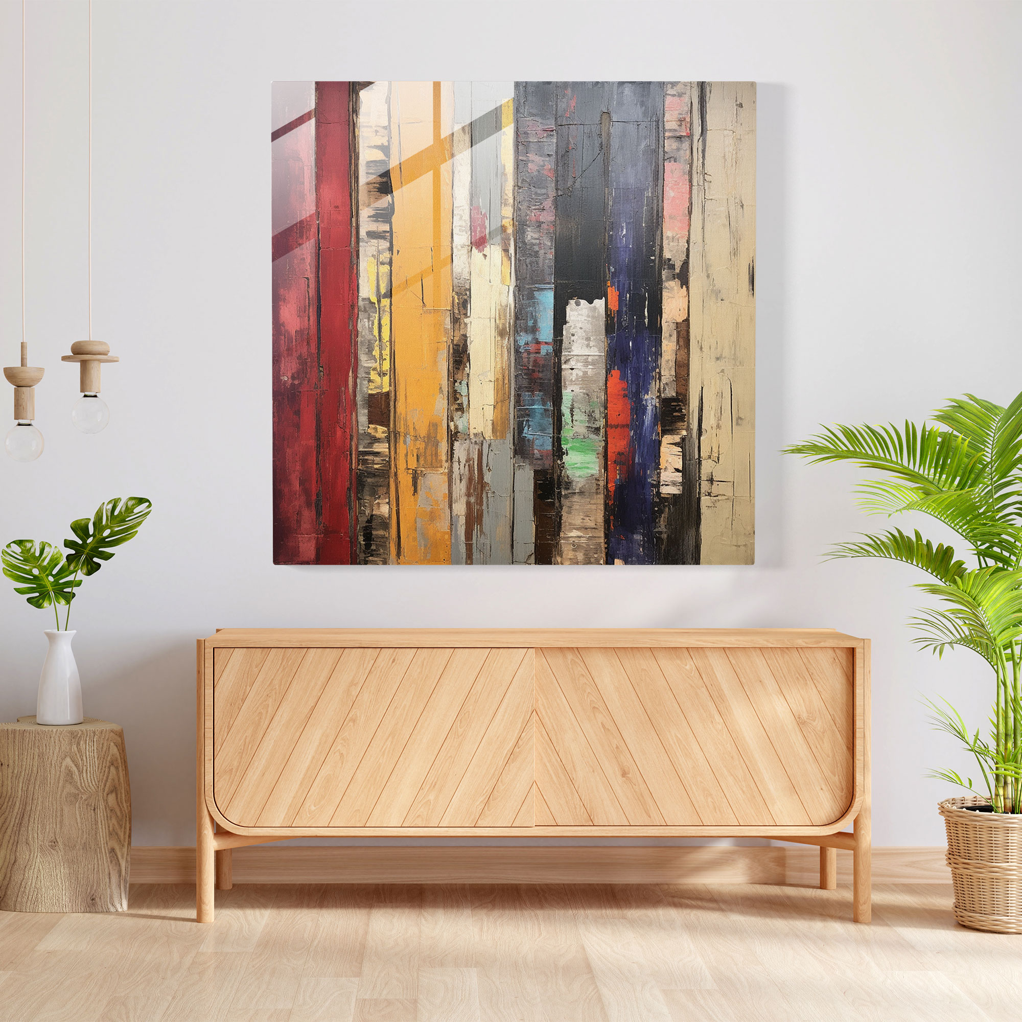 Rustic Abstract Glass Print - Weathered Barn Wood - Rustic, Glass Wall Art, Home Decoration, Abstract